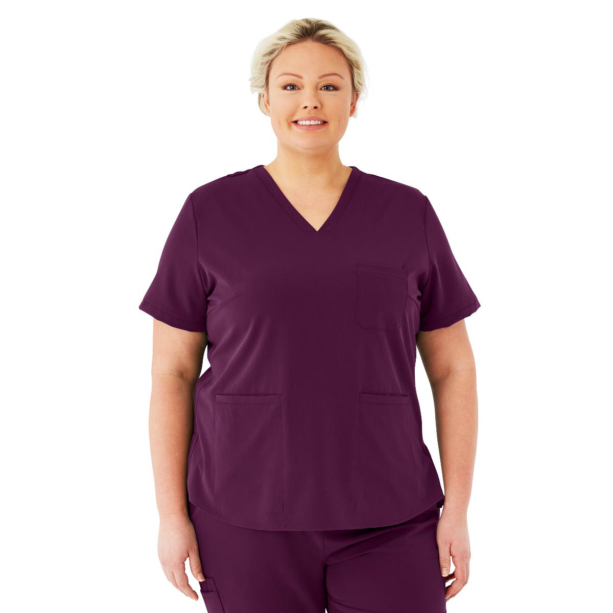 Lexington AVE Women's V-Neck Scrub Tops with 3 Pockets - BeHope