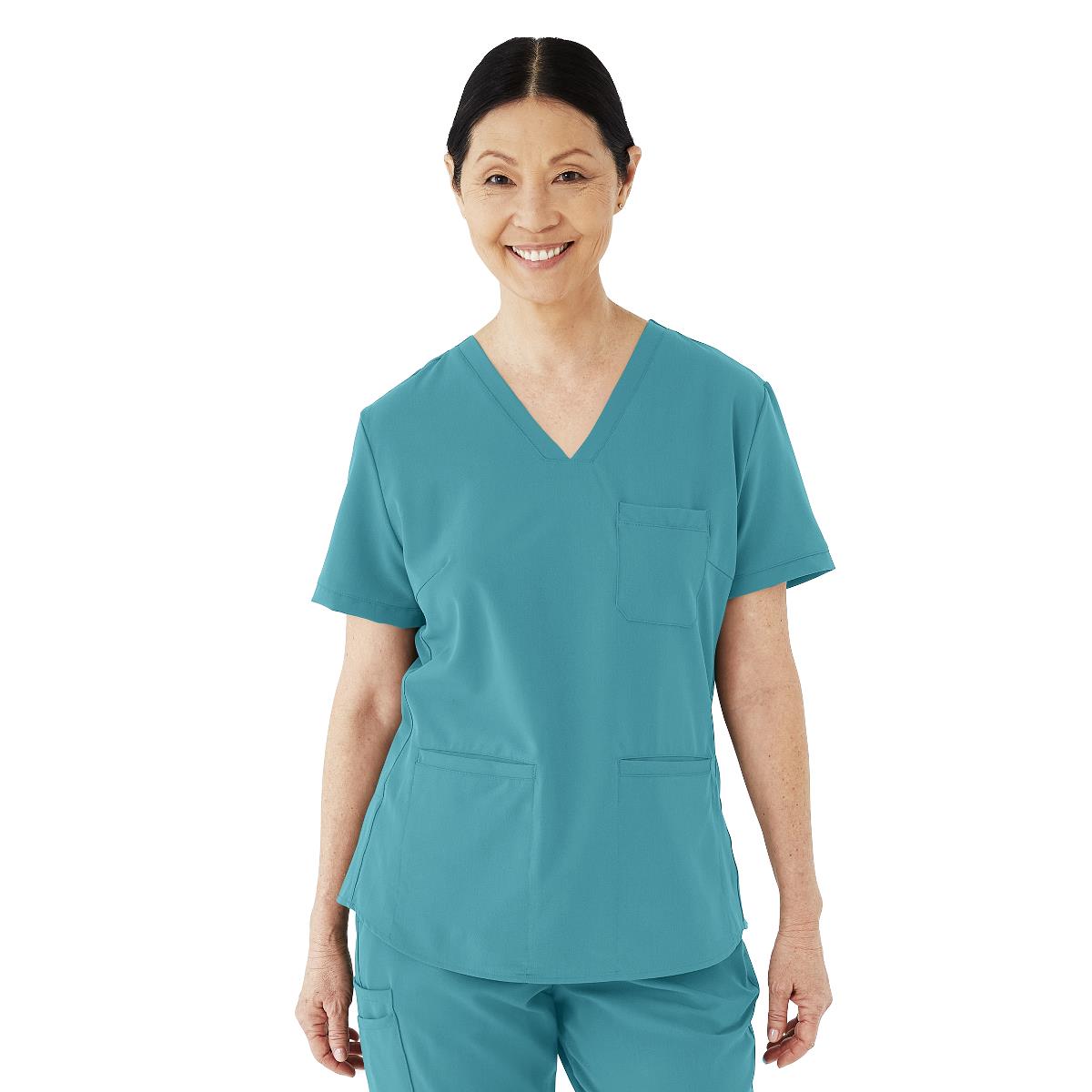 Lexington AVE Women's V-Neck Scrub Tops with 3 Pockets - BeHope