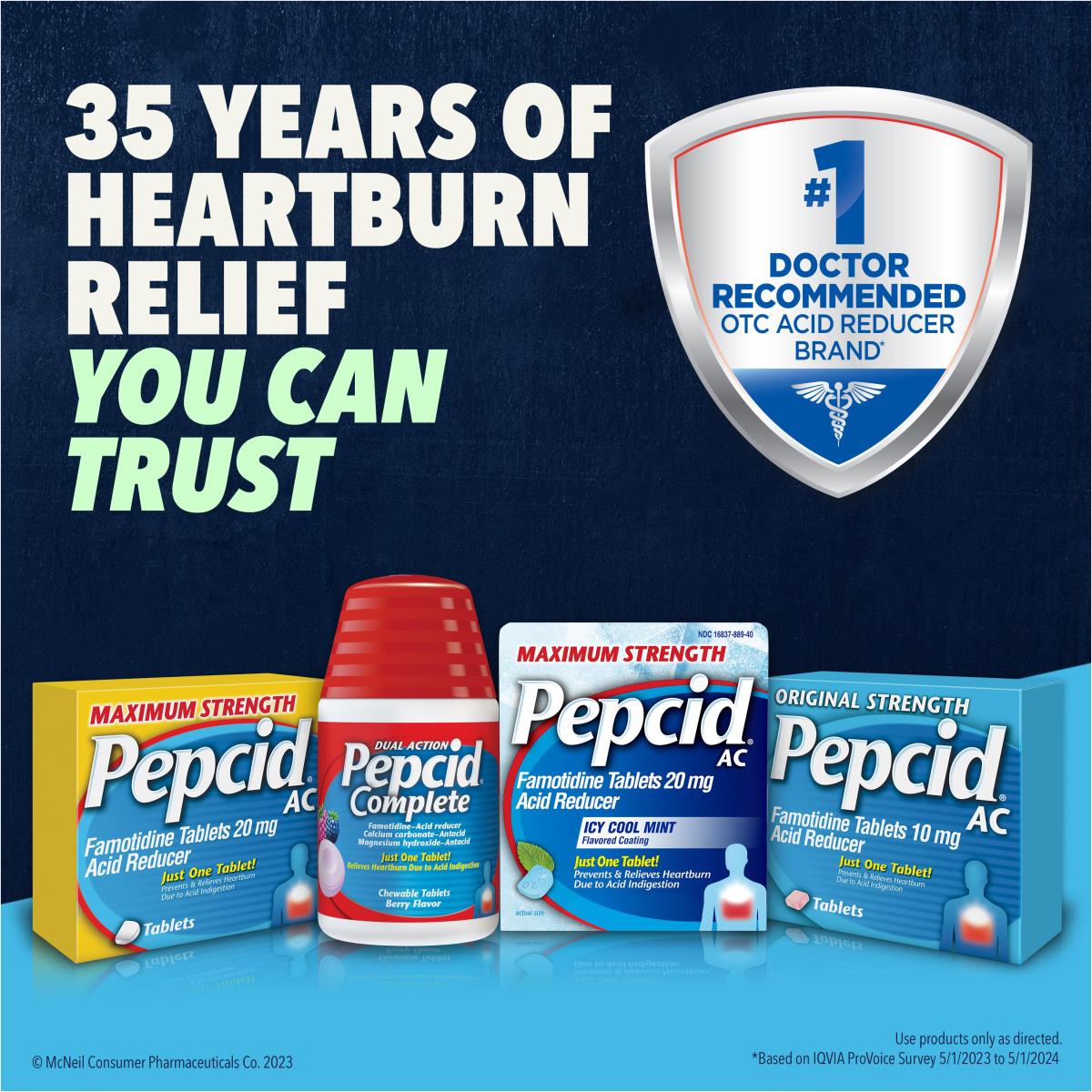 Pepcid Complete Antacid + Acid Reducer Chewable Tablets - BeHope