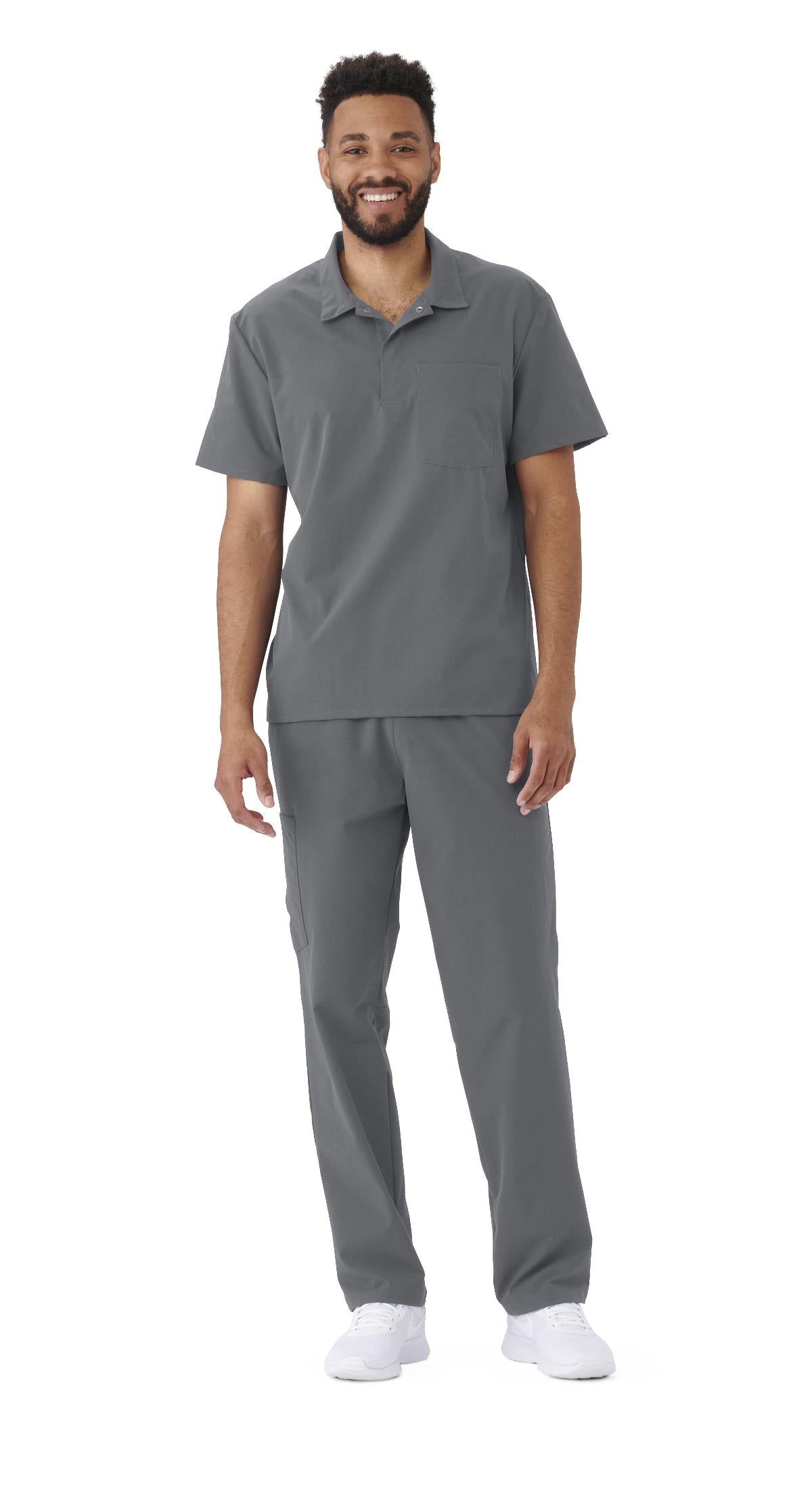 EverWear Men's 1-Pocket Polo Shirts with Snap Placket