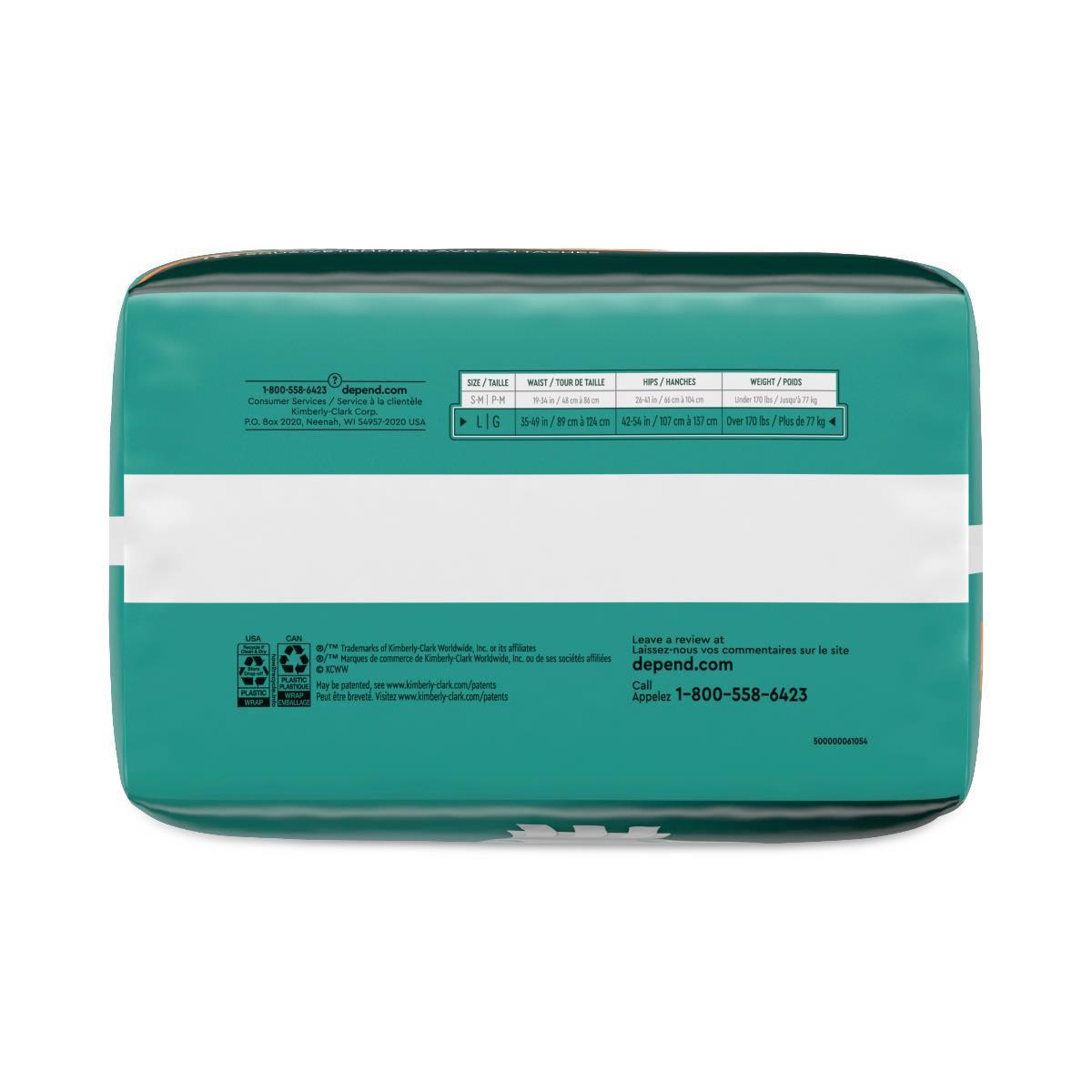Depend Disposable Adult Incontinence Protection Briefs