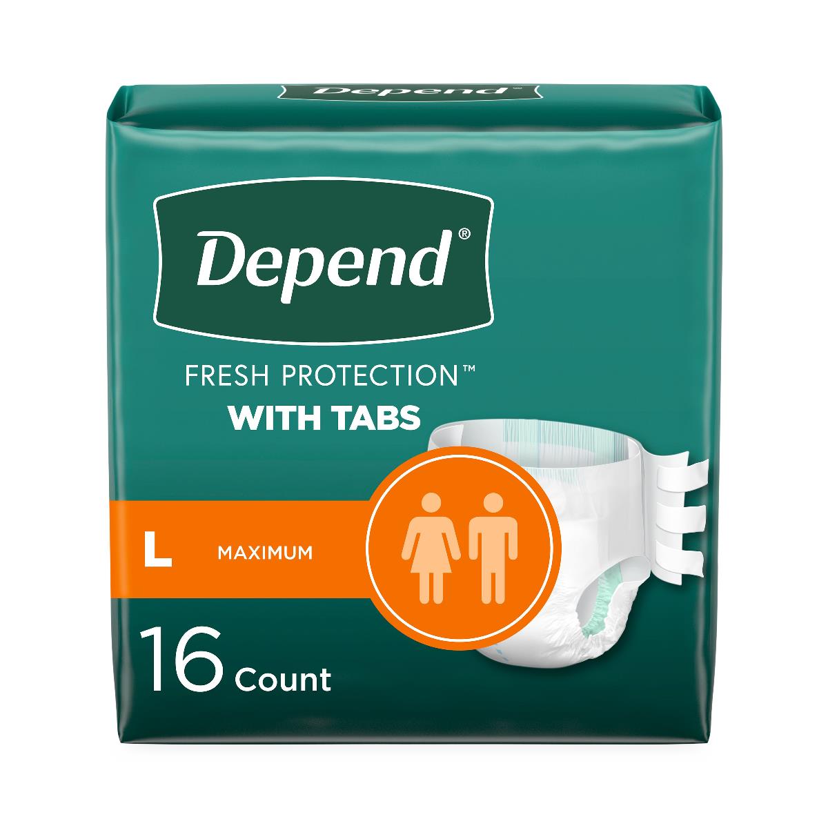 Depend Disposable Adult Incontinence Protection Briefs