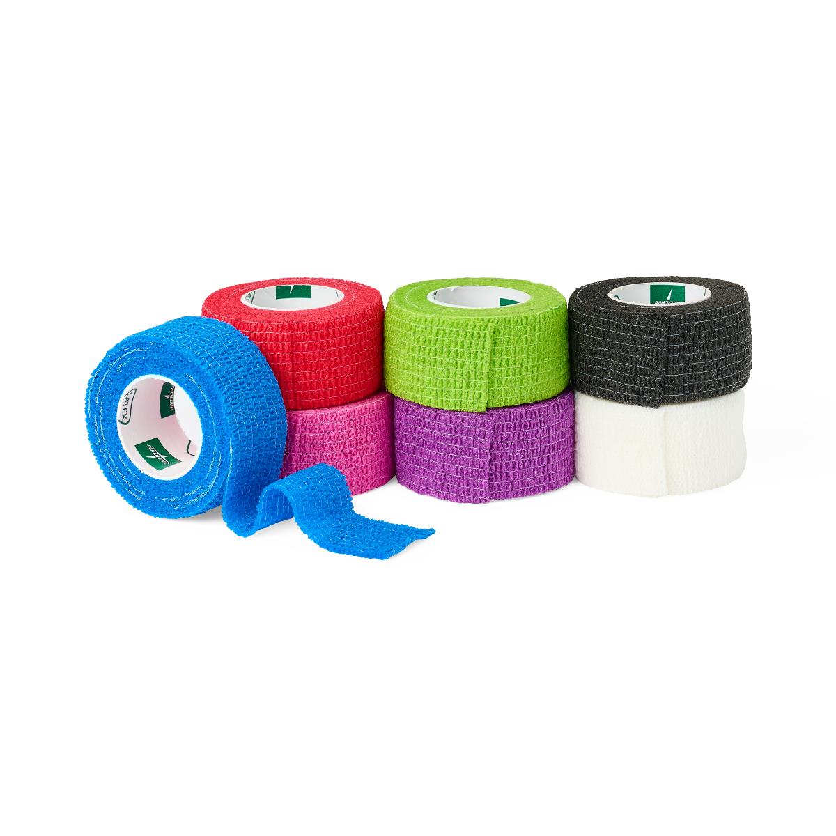 Medline Nonsterile Self-Adherent Latex Wrap Color Packs