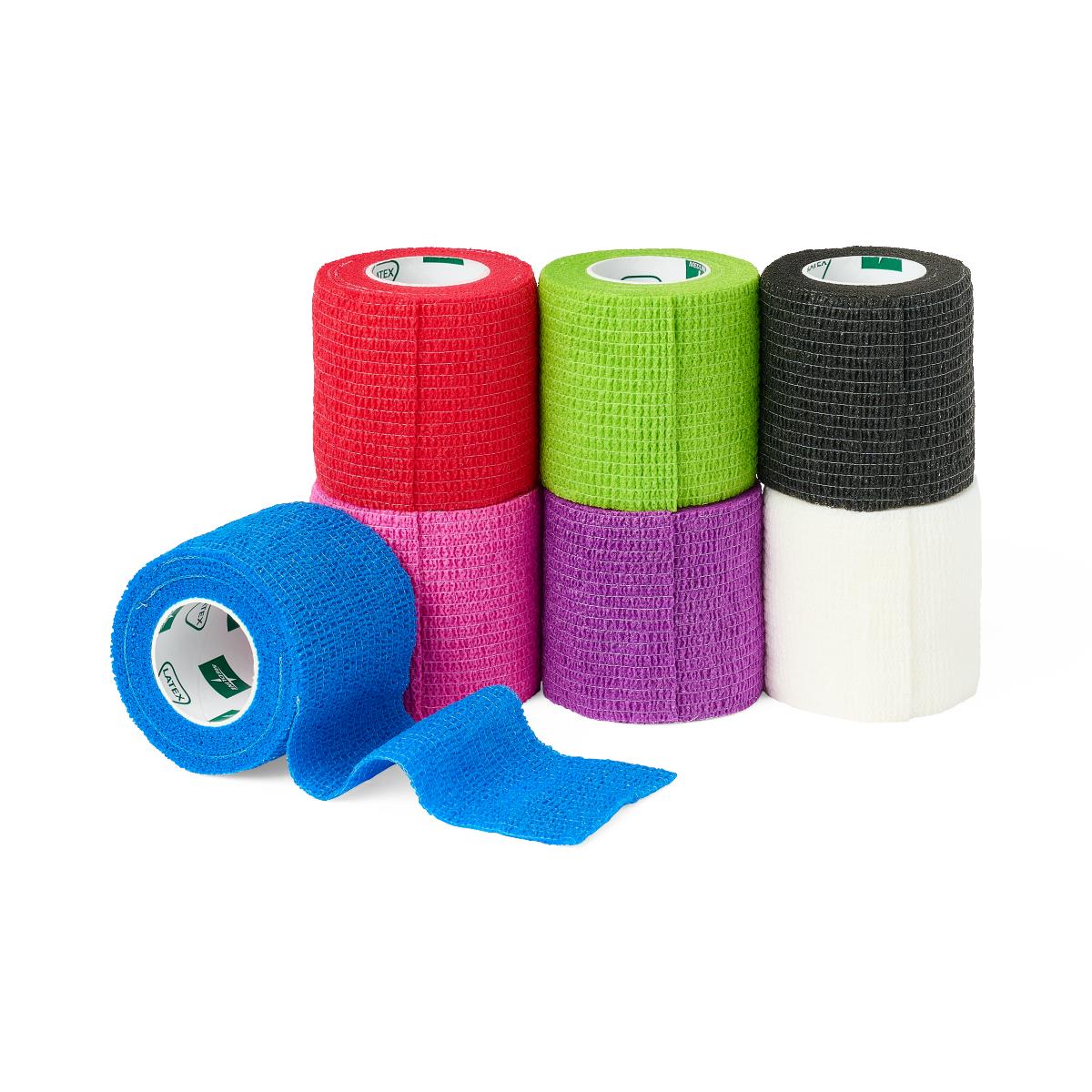 Medline Nonsterile Self-Adherent Latex Wrap Color Packs