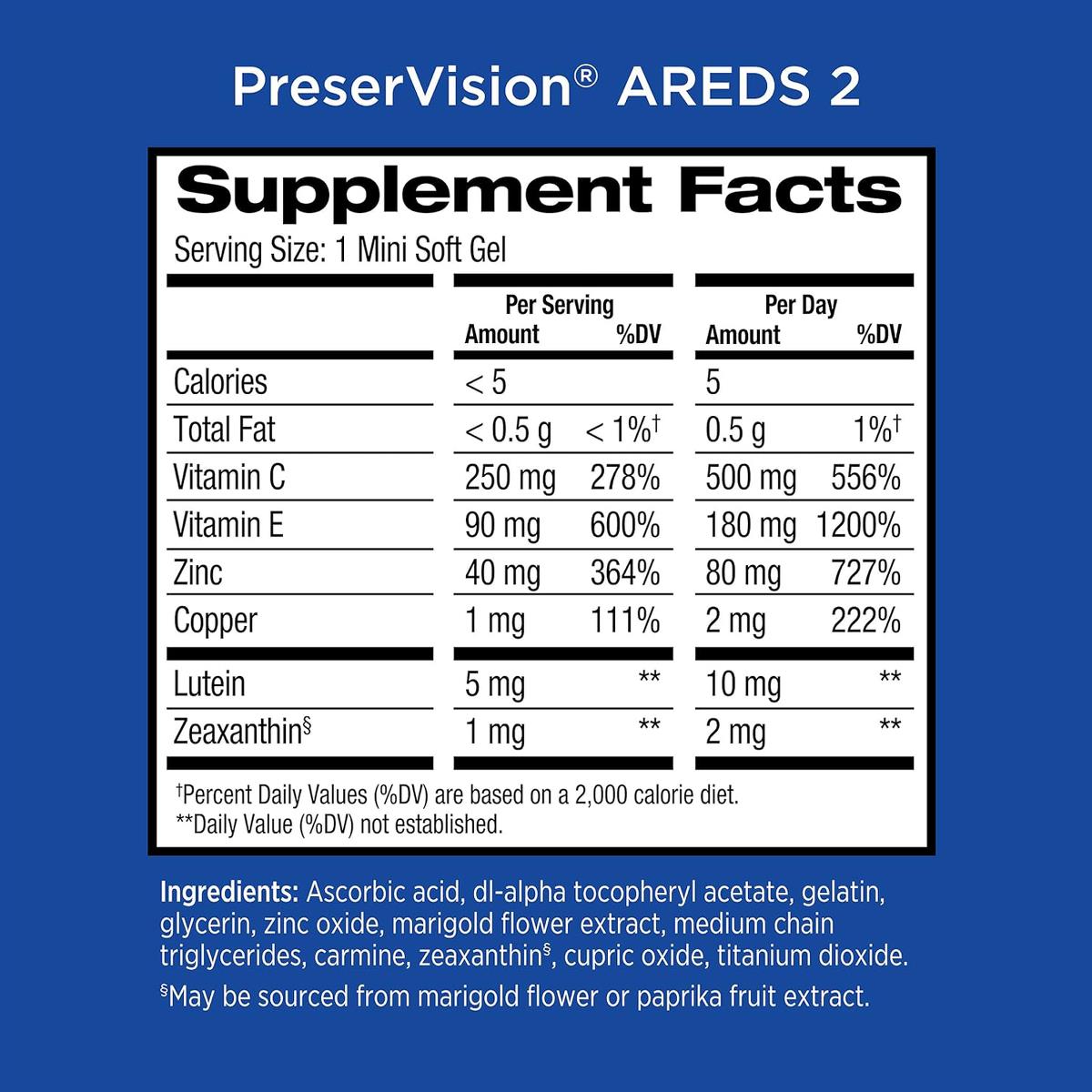 Preservision Eye Vitamin And Mineral Supplement - BeHope