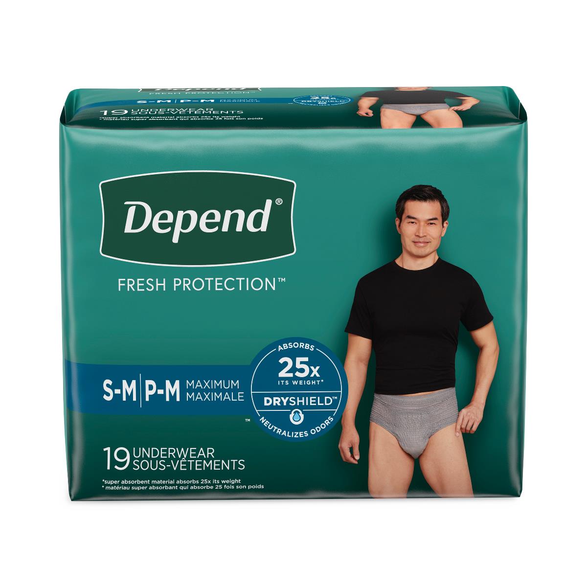 Depend Fit-flex Maximum Absorbency Men's Underwear - BeHope