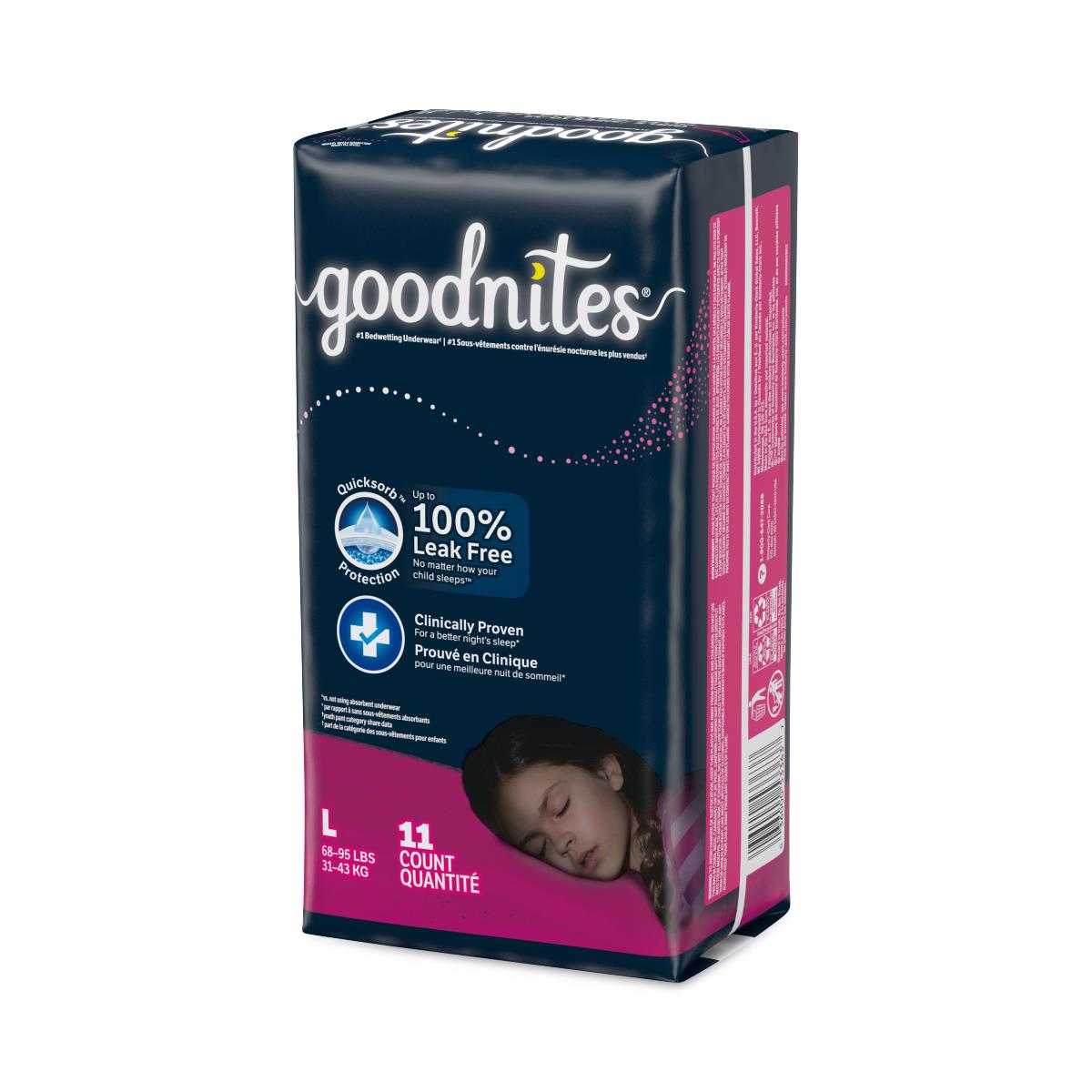 Goodnites Girls' Overnight Bedwetting Underwear - BeHope