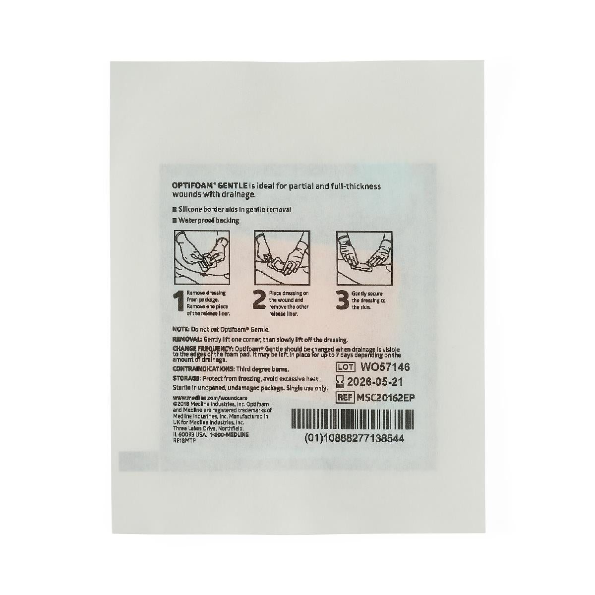 Optifoam Gentle Foam Wound Dressings with Silicone Adhesive Border