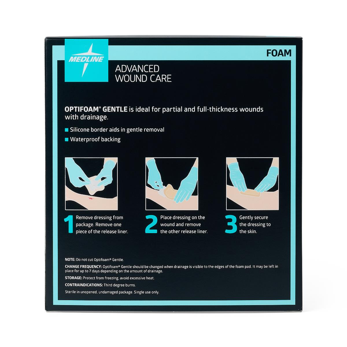 Optifoam Gentle Foam Wound Dressings with Silicone Adhesive Border