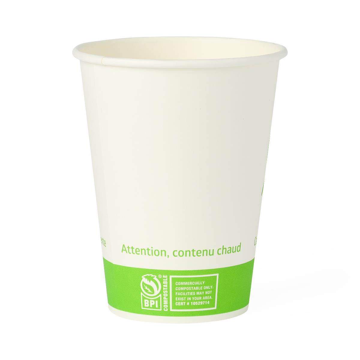 Medline Compostable Hot Drinking Paper Cups and Lids