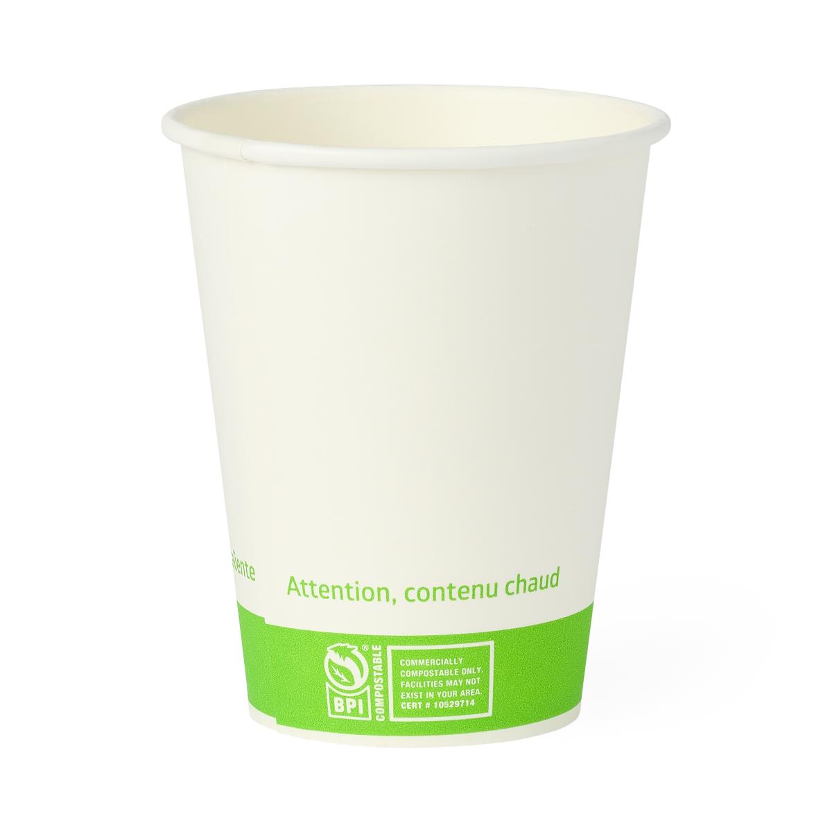 Medline Compostable Hot Drinking Paper Cups and Lids