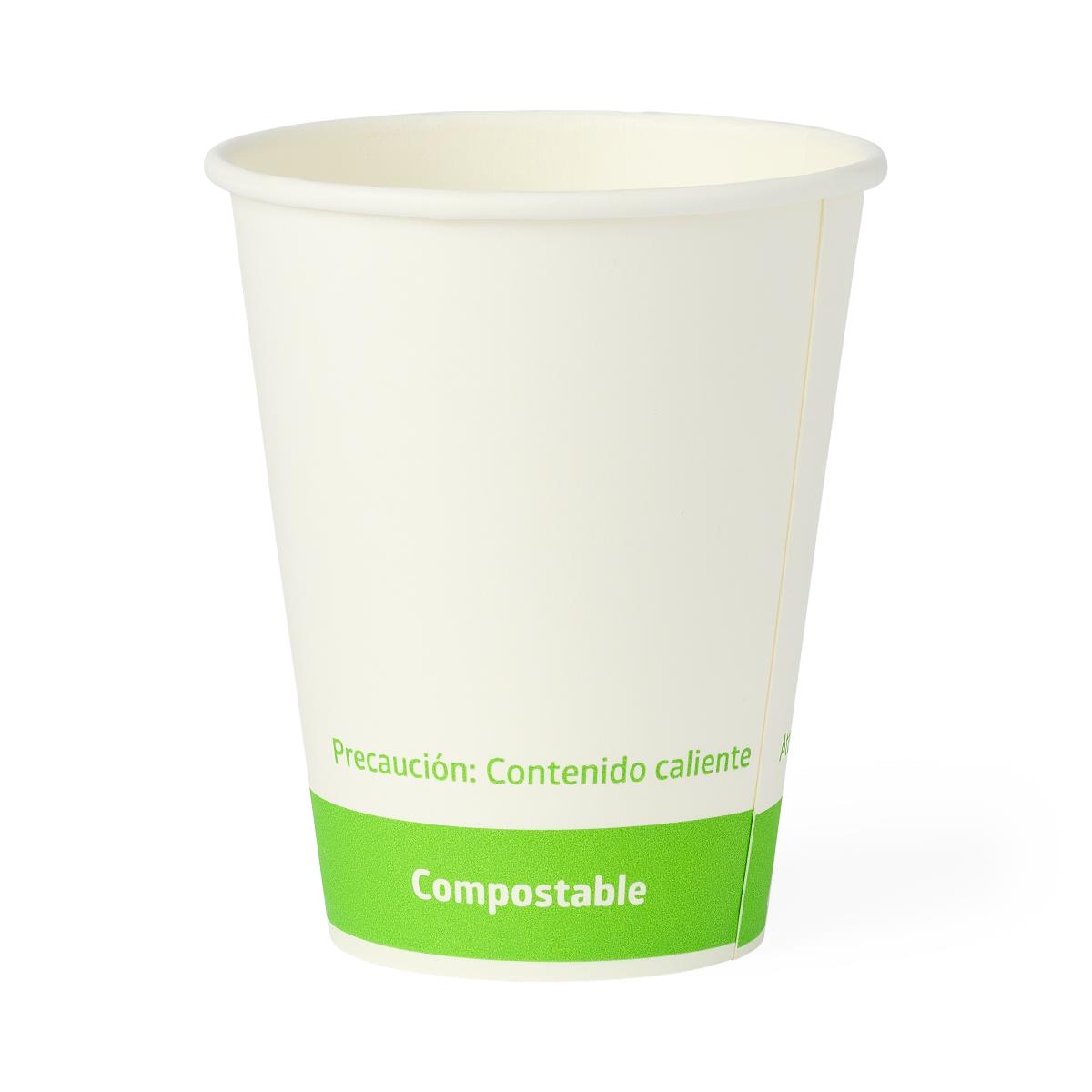 Medline Compostable Hot Drinking Paper Cups and Lids