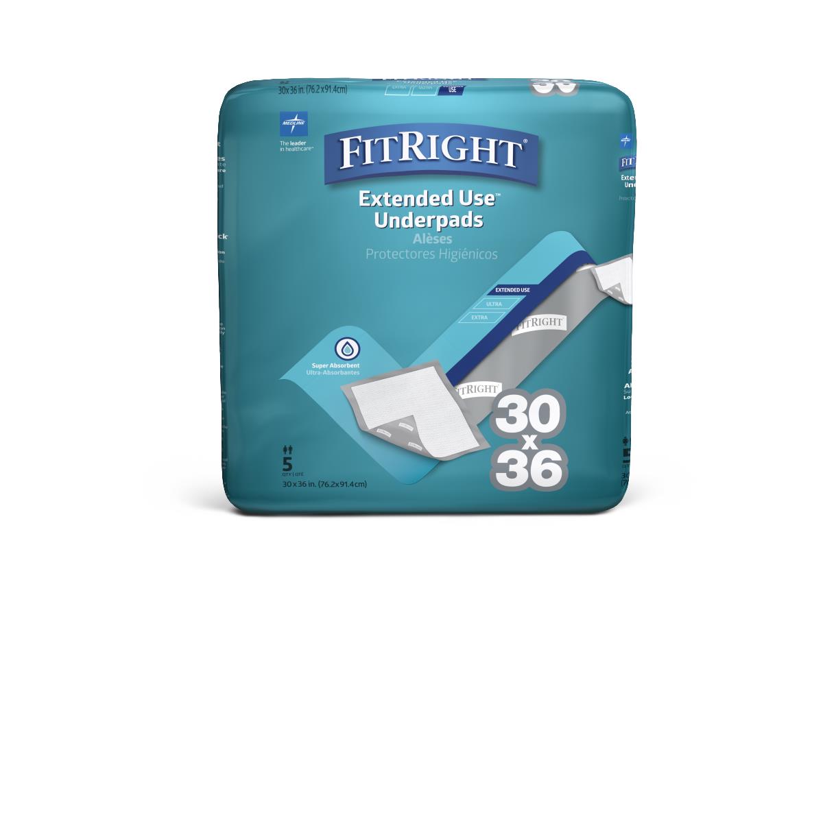 FitRight Extended-Use Premium Underpads