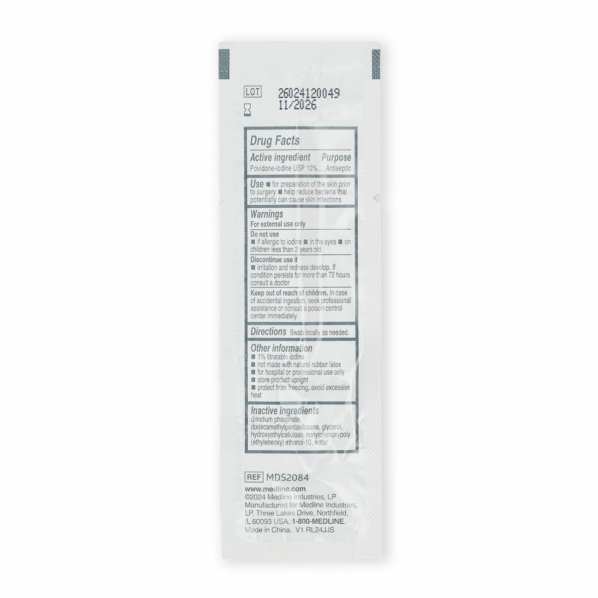 Medline Antiseptic Povidone-Iodine Swabs
