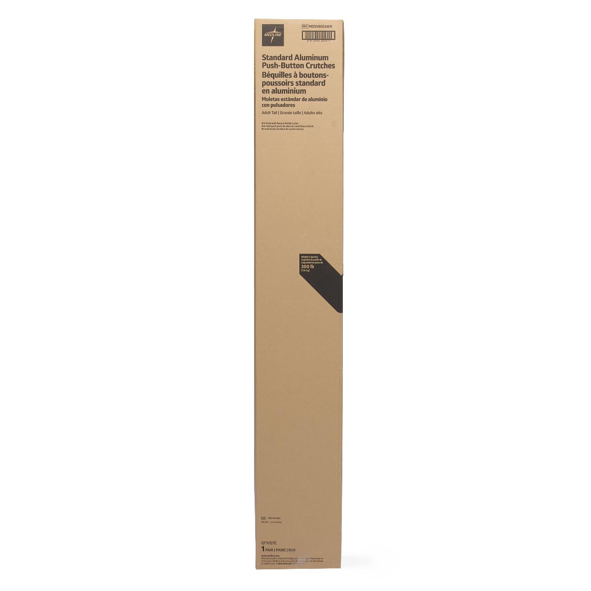 Medline Standard Aluminum Push-Button Crutches