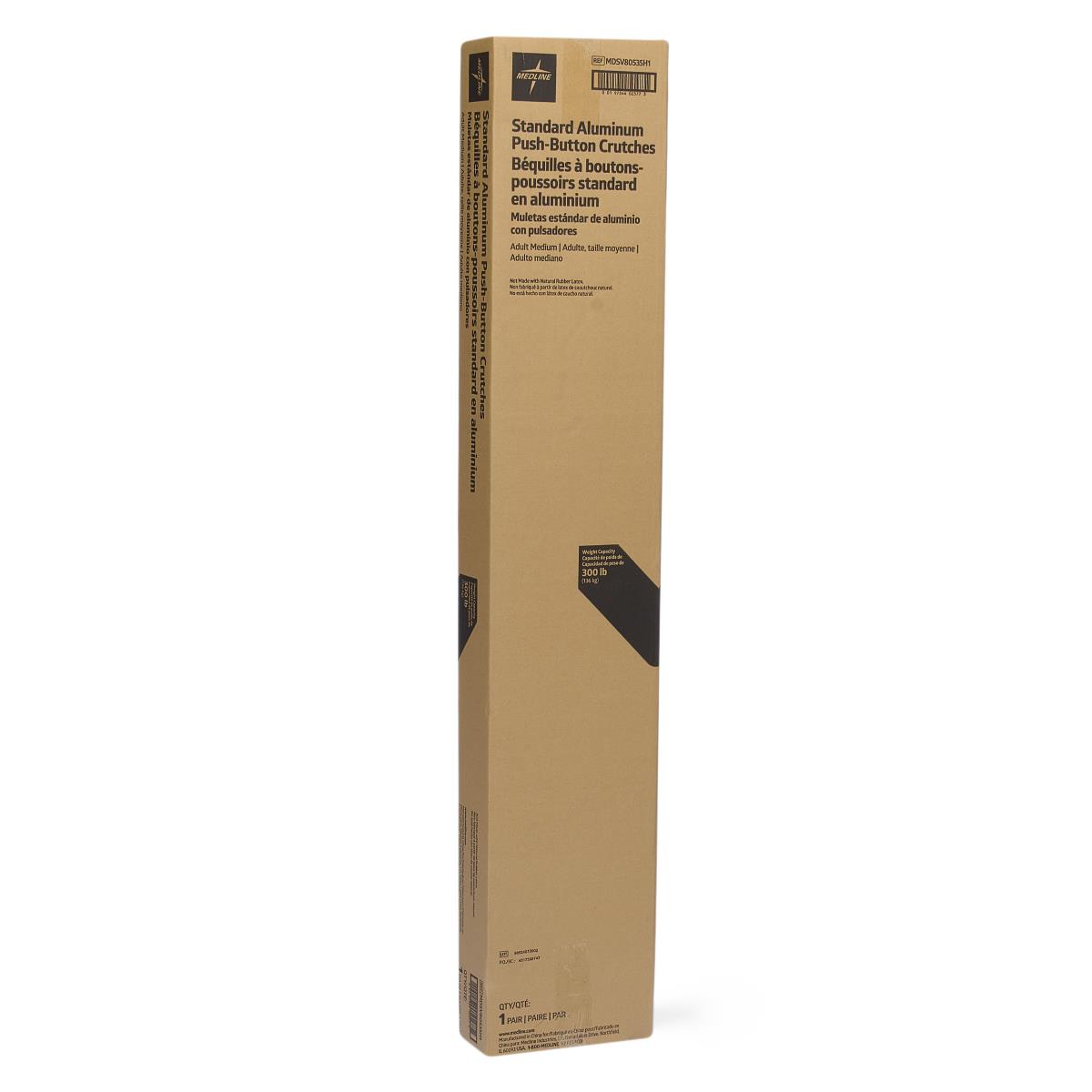 Medline Standard Aluminum Push-Button Crutches