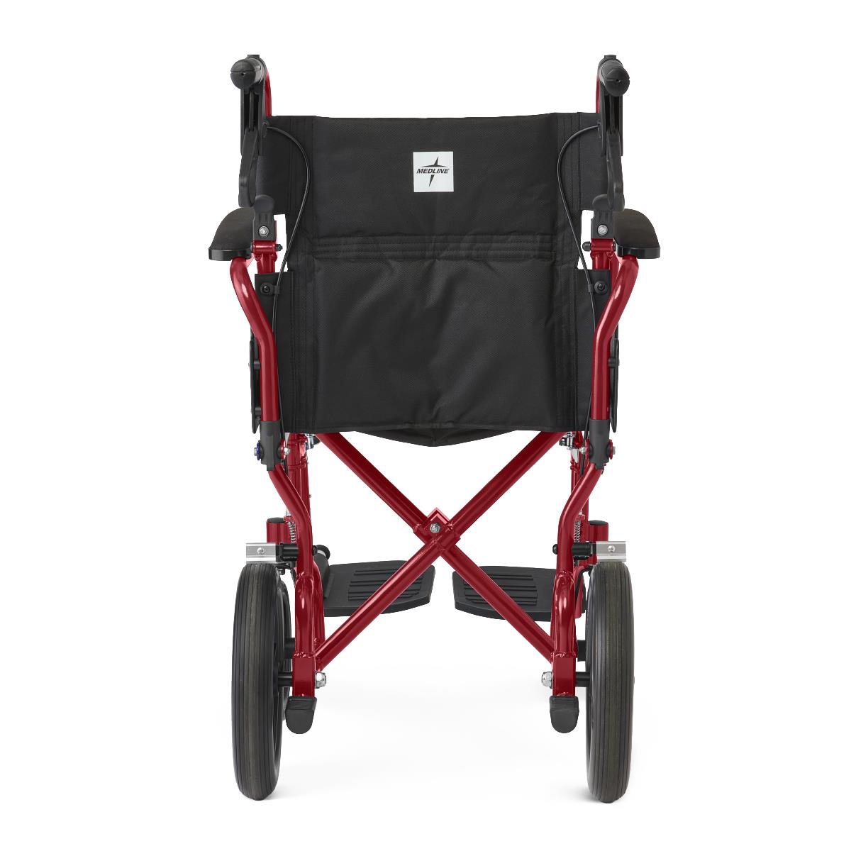Medline Basic Aluminum Transport Chair with 12" Wheels