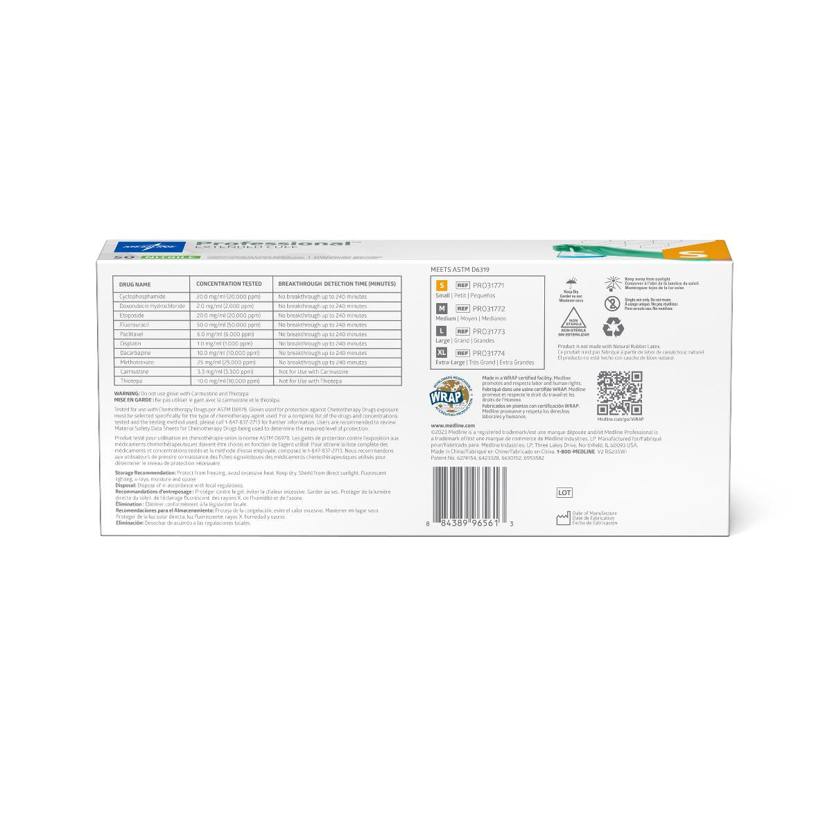 Medline Professional Nitrile Chemo Exam Gloves