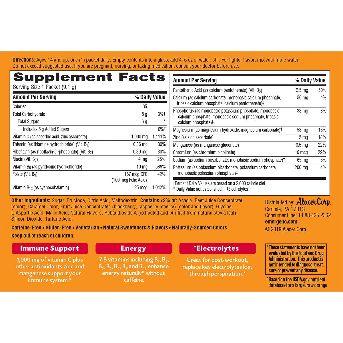 Emergen-c Vitamin C Supplement - BeHope