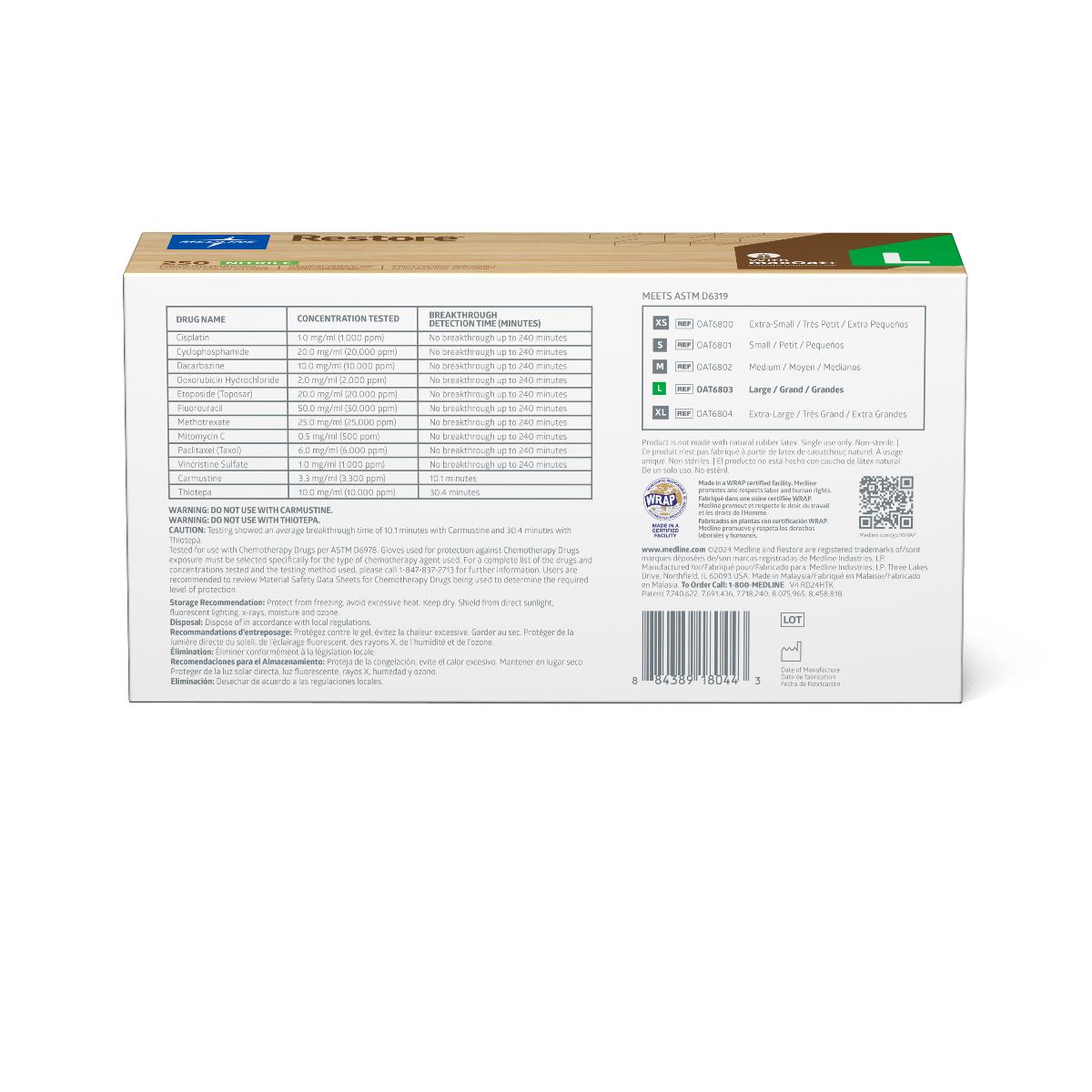 Restore Powder-Free Nitrile Exam Gloves with Oatmeal