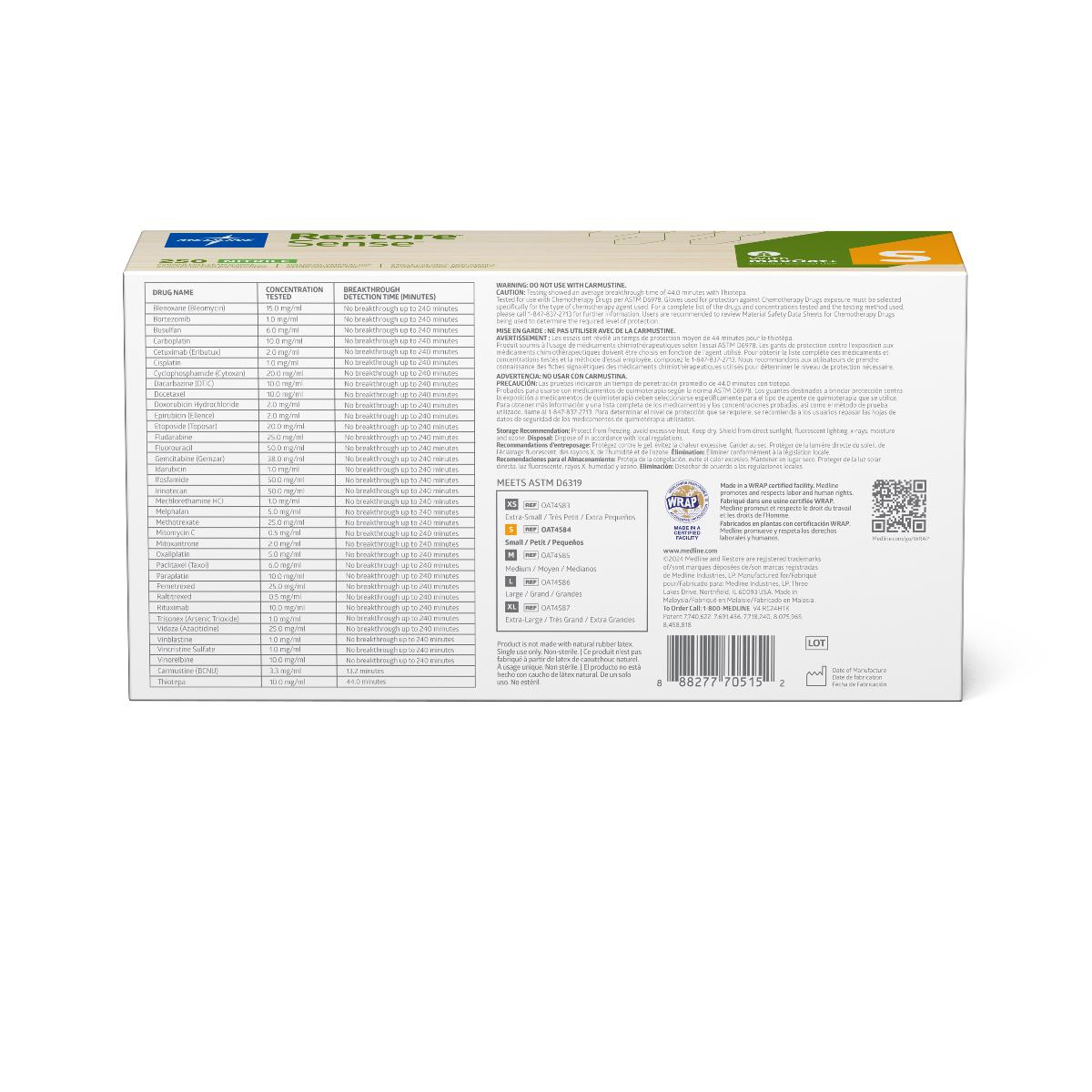 Restore Sense Powder-Free Nitrile Exam Gloves with maxOat+
