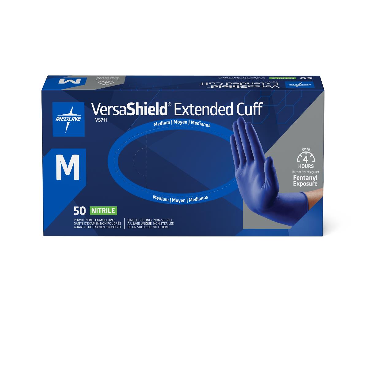 VersaShield Extended Cuff Powder-Free Nitrile Exam Gloves