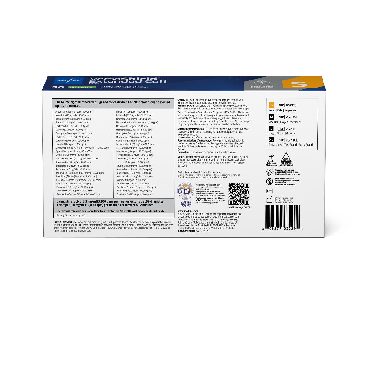 VersaShield Extended Cuff Powder-Free Nitrile Exam Gloves
