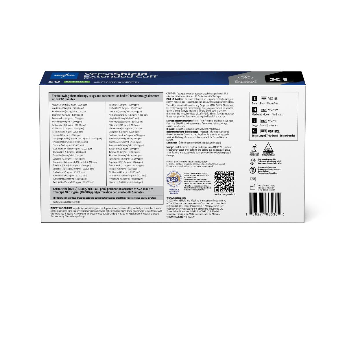 VersaShield Extended Cuff Powder-Free Nitrile Exam Gloves
