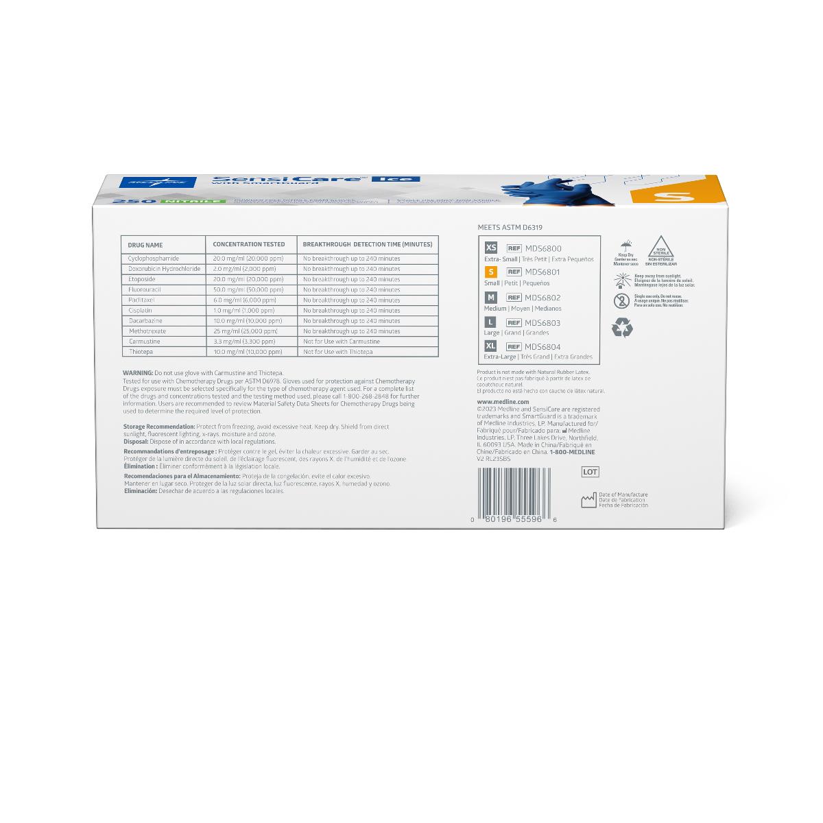 SensiCare Ice Blue Powder-Free Nitrile Exam Gloves