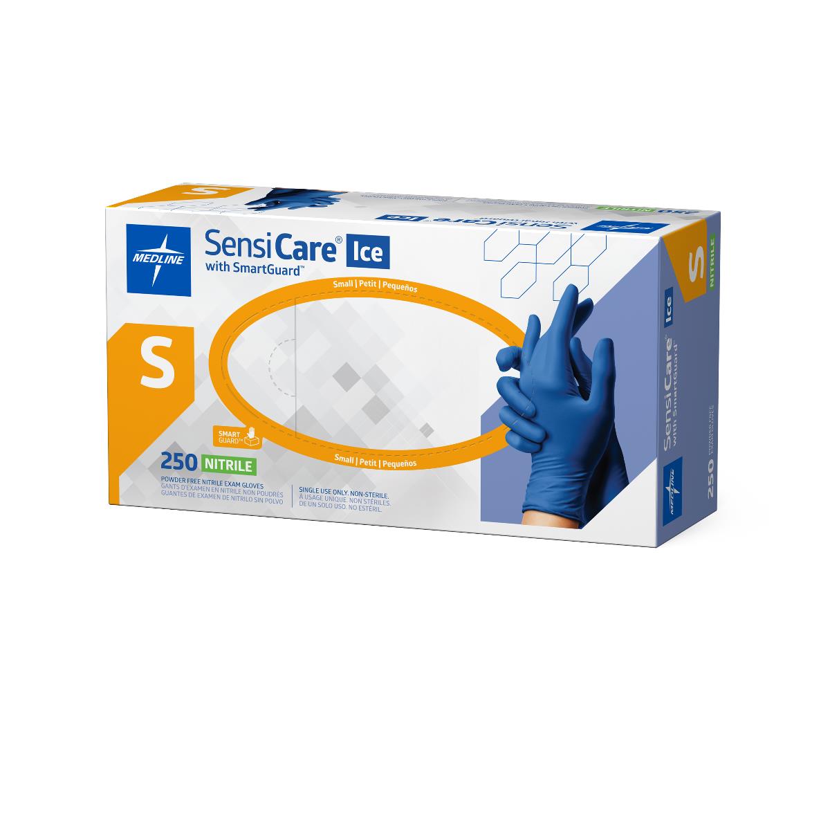 SensiCare Ice Blue Powder-Free Nitrile Exam Gloves
