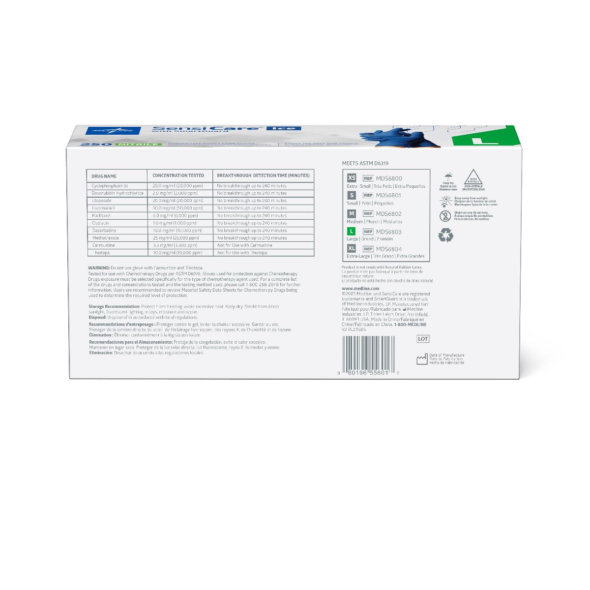 SensiCare Ice Blue Powder-Free Nitrile Exam Gloves