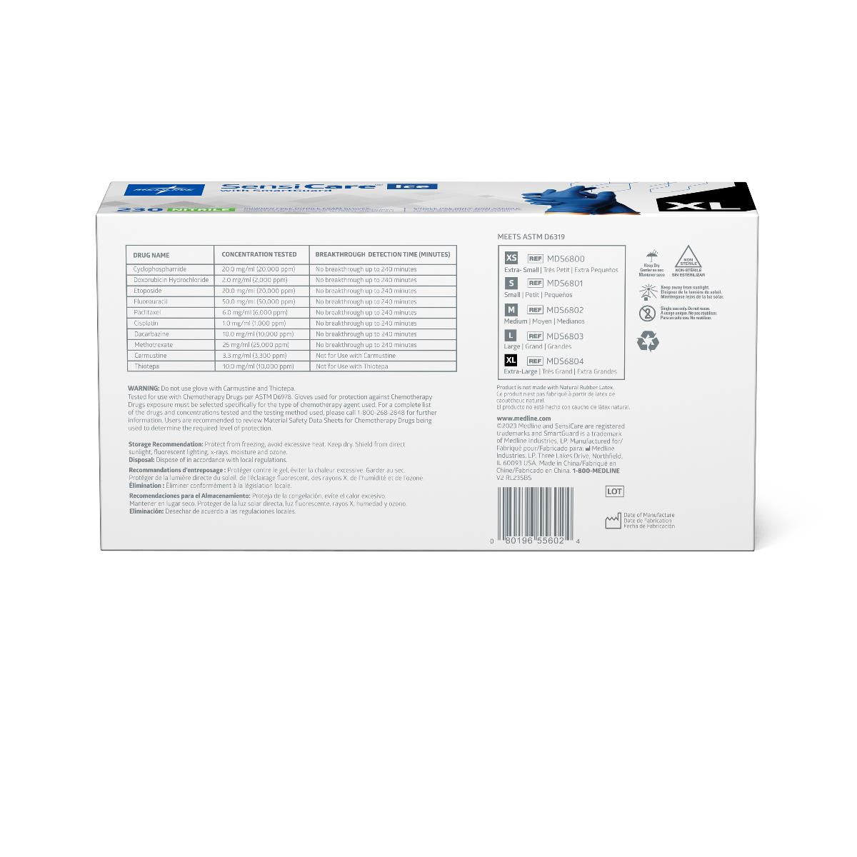 SensiCare Ice Blue Powder-Free Nitrile Exam Gloves