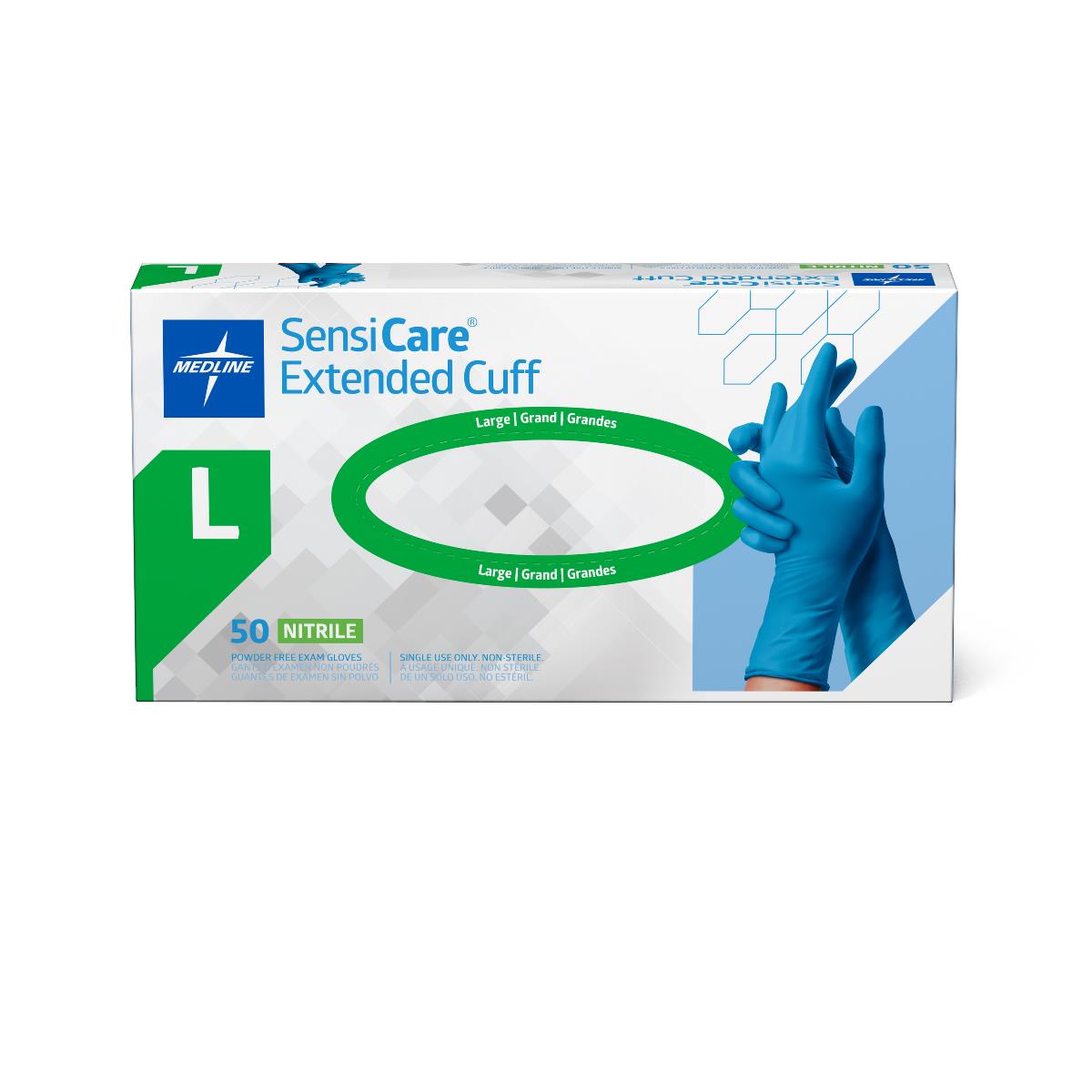 SensiCare Extended Cuff Nitrile Exam Gloves