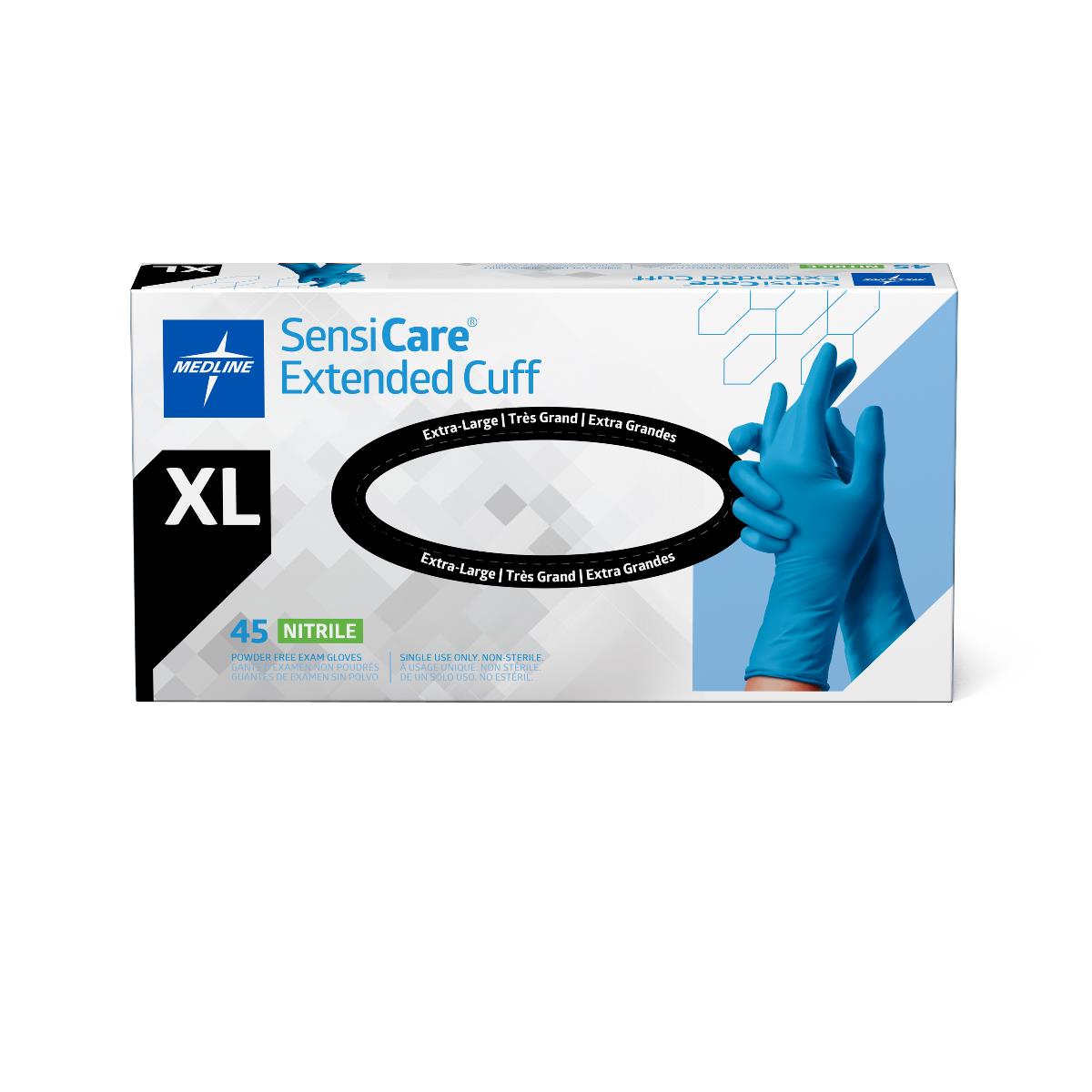 SensiCare Extended Cuff Nitrile Exam Gloves