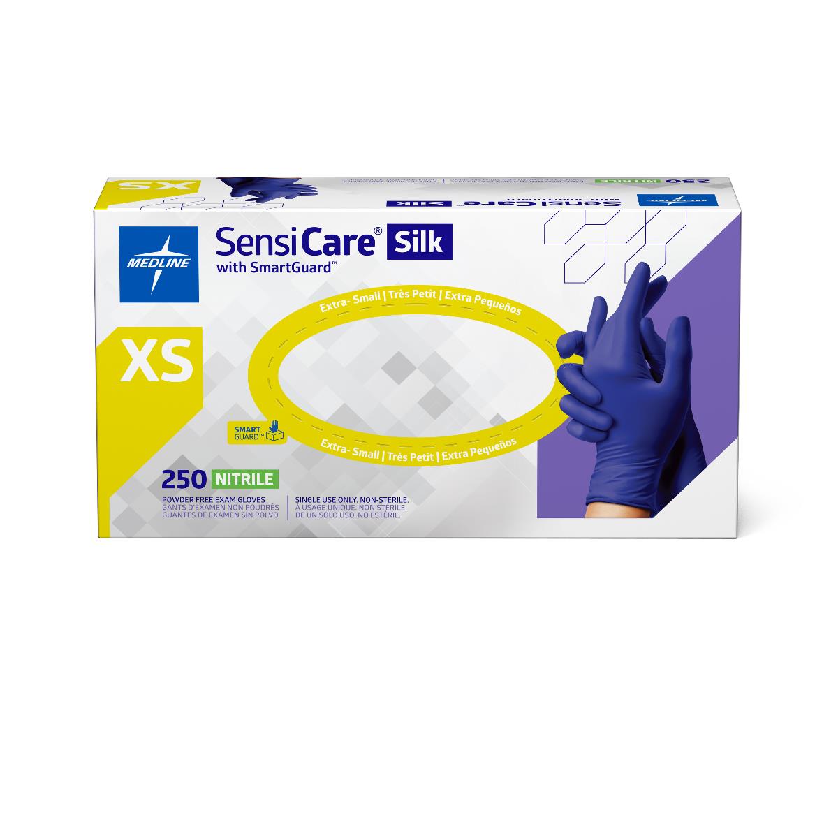 SensiCare Silk Powder-Free Nitrile Exam Gloves