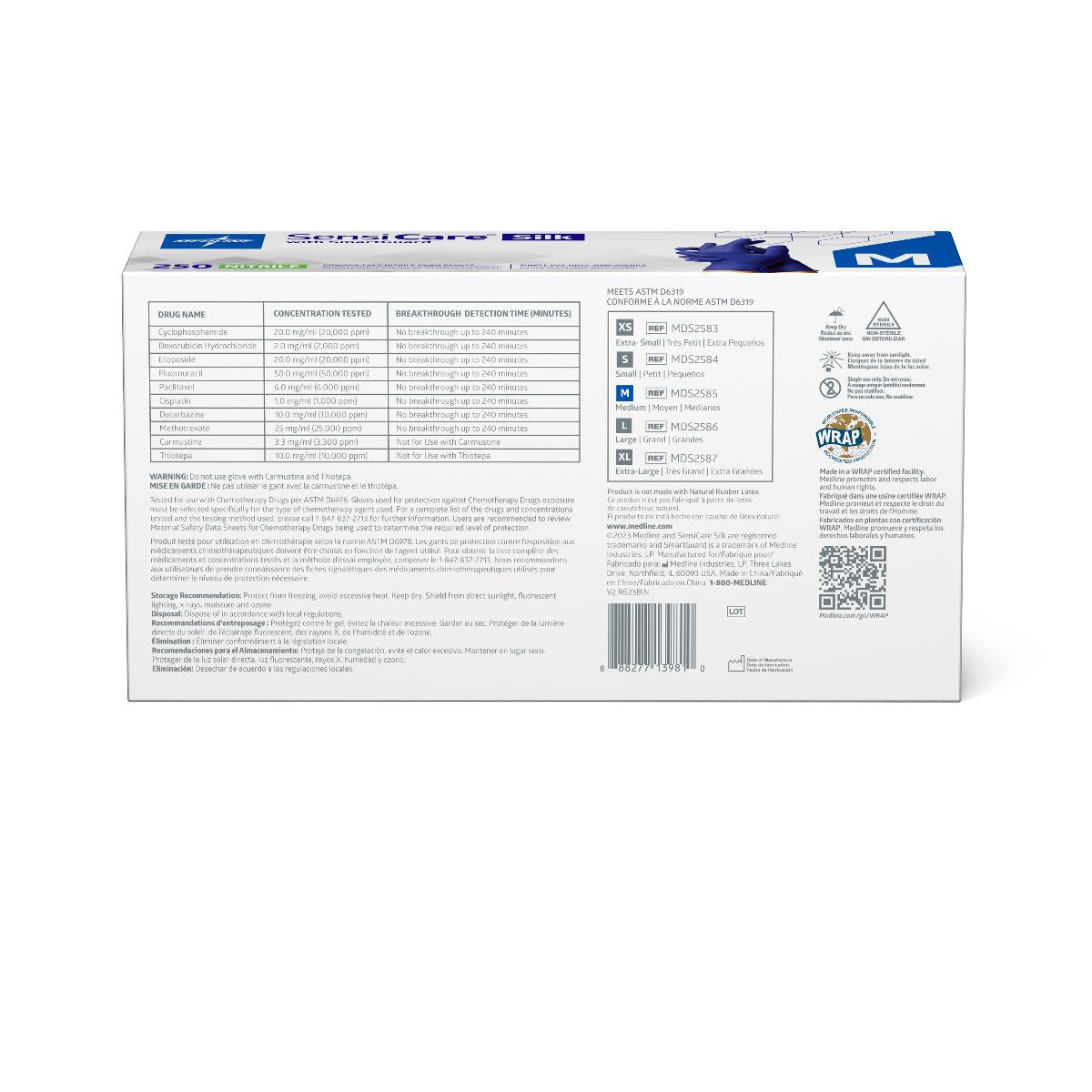 SensiCare Silk Powder-Free Nitrile Exam Gloves
