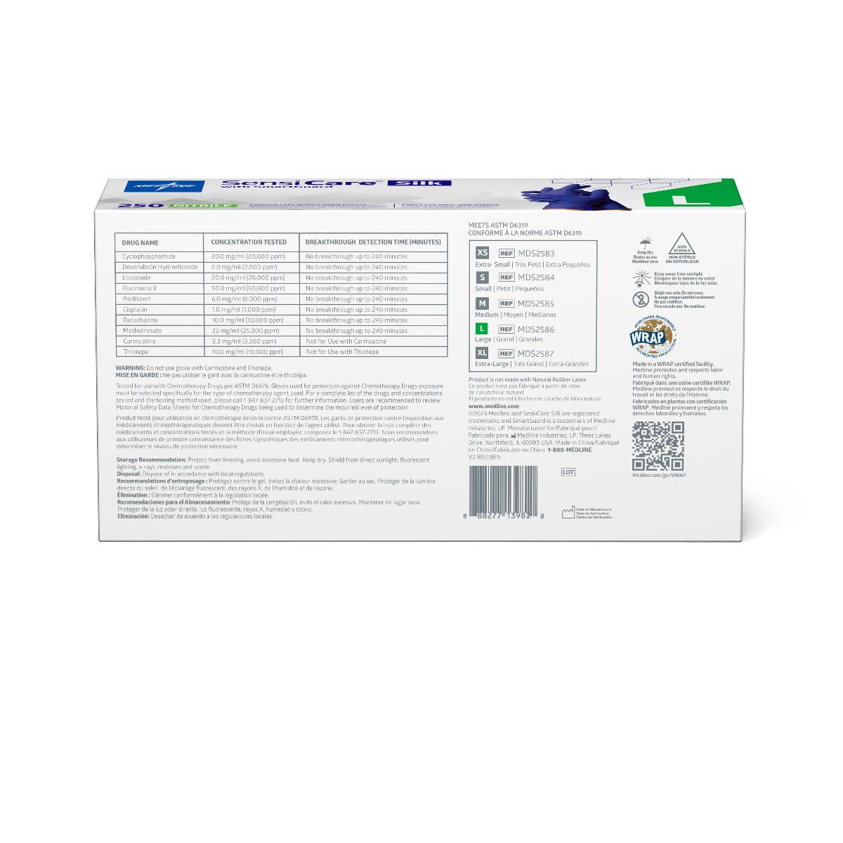 SensiCare Silk Powder-Free Nitrile Exam Gloves