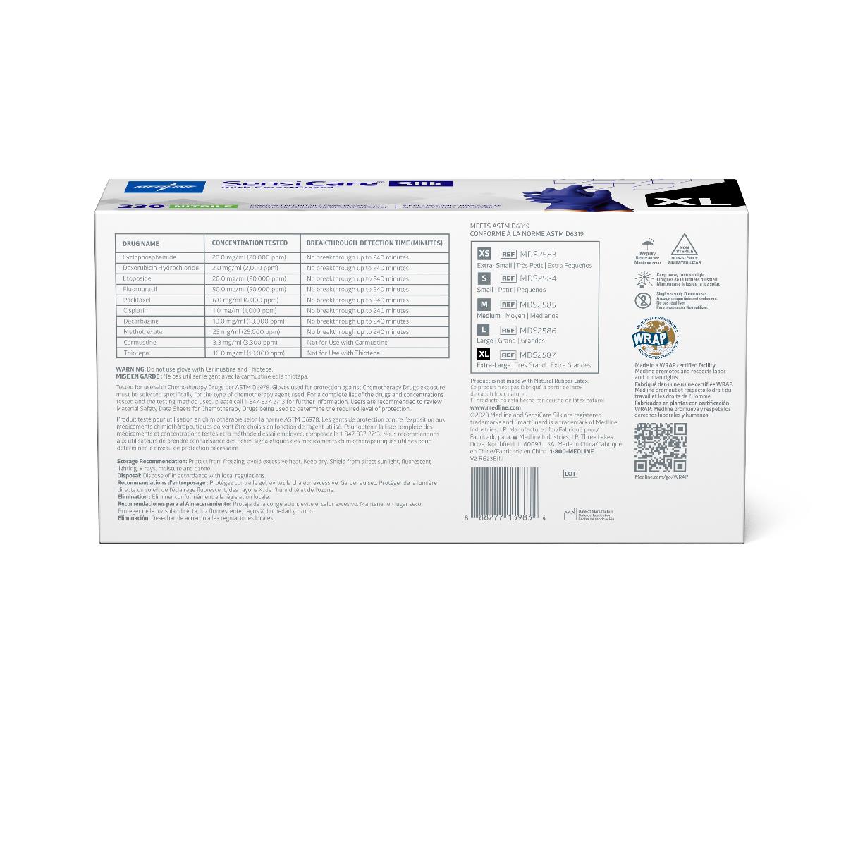SensiCare Silk Powder-Free Nitrile Exam Gloves