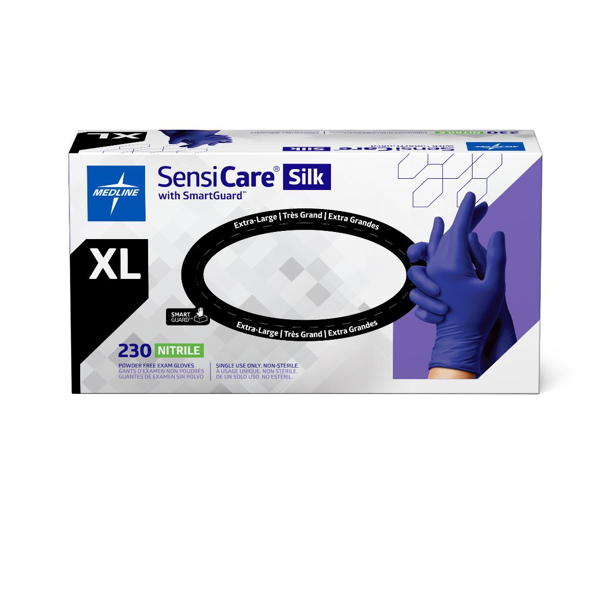 SensiCare Silk Powder-Free Nitrile Exam Gloves