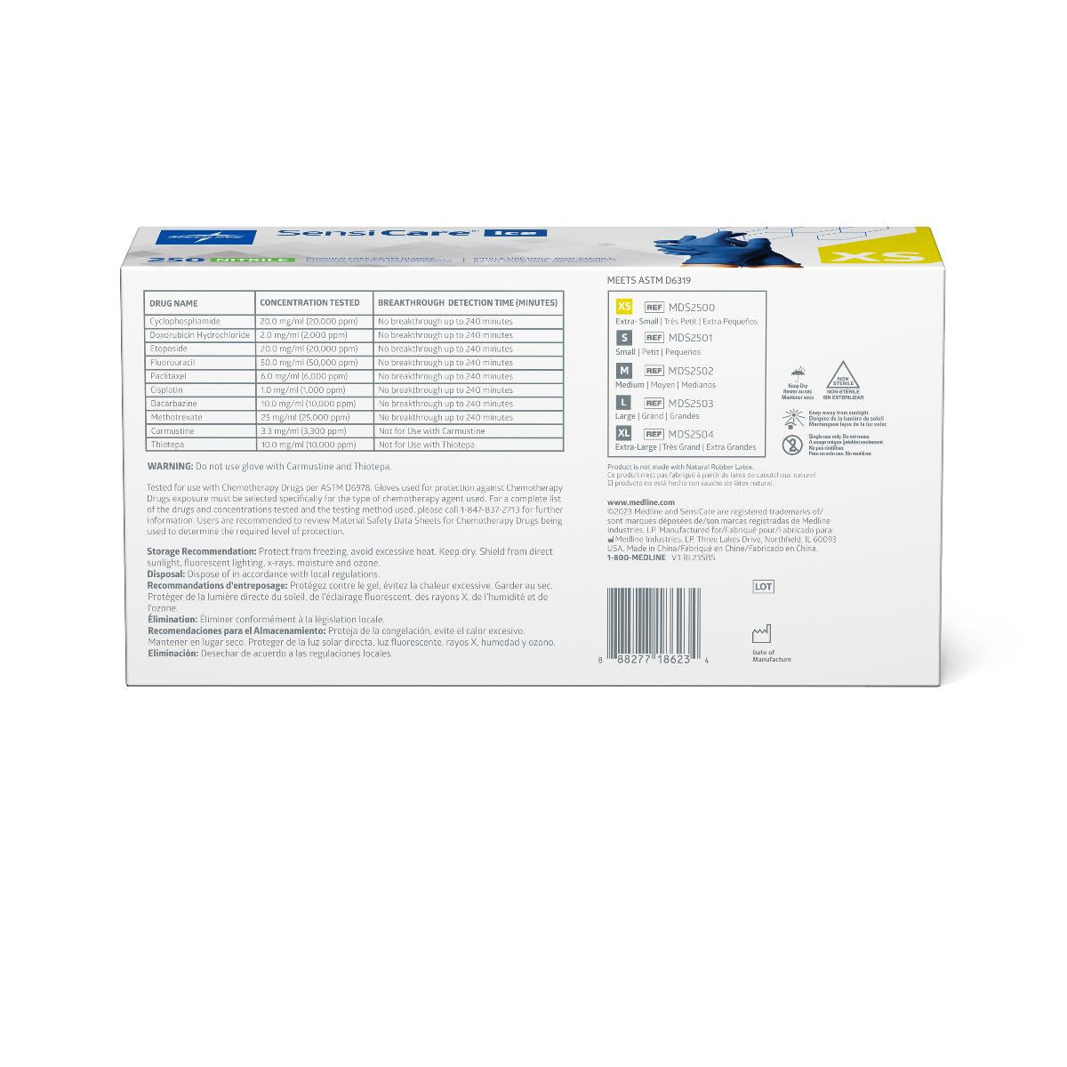 SensiCare Ice Blue Powder-Free Nitrile Exam Gloves
