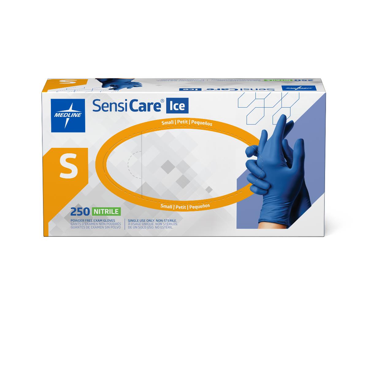 SensiCare Ice Blue Powder-Free Nitrile Exam Gloves