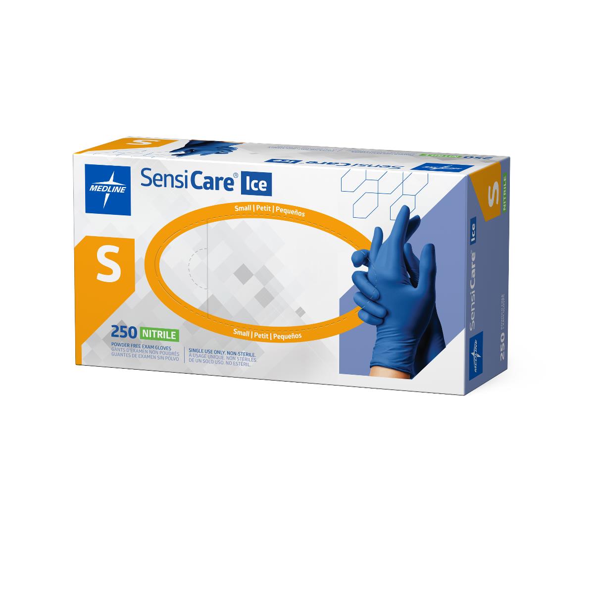 SensiCare Ice Blue Powder-Free Nitrile Exam Gloves