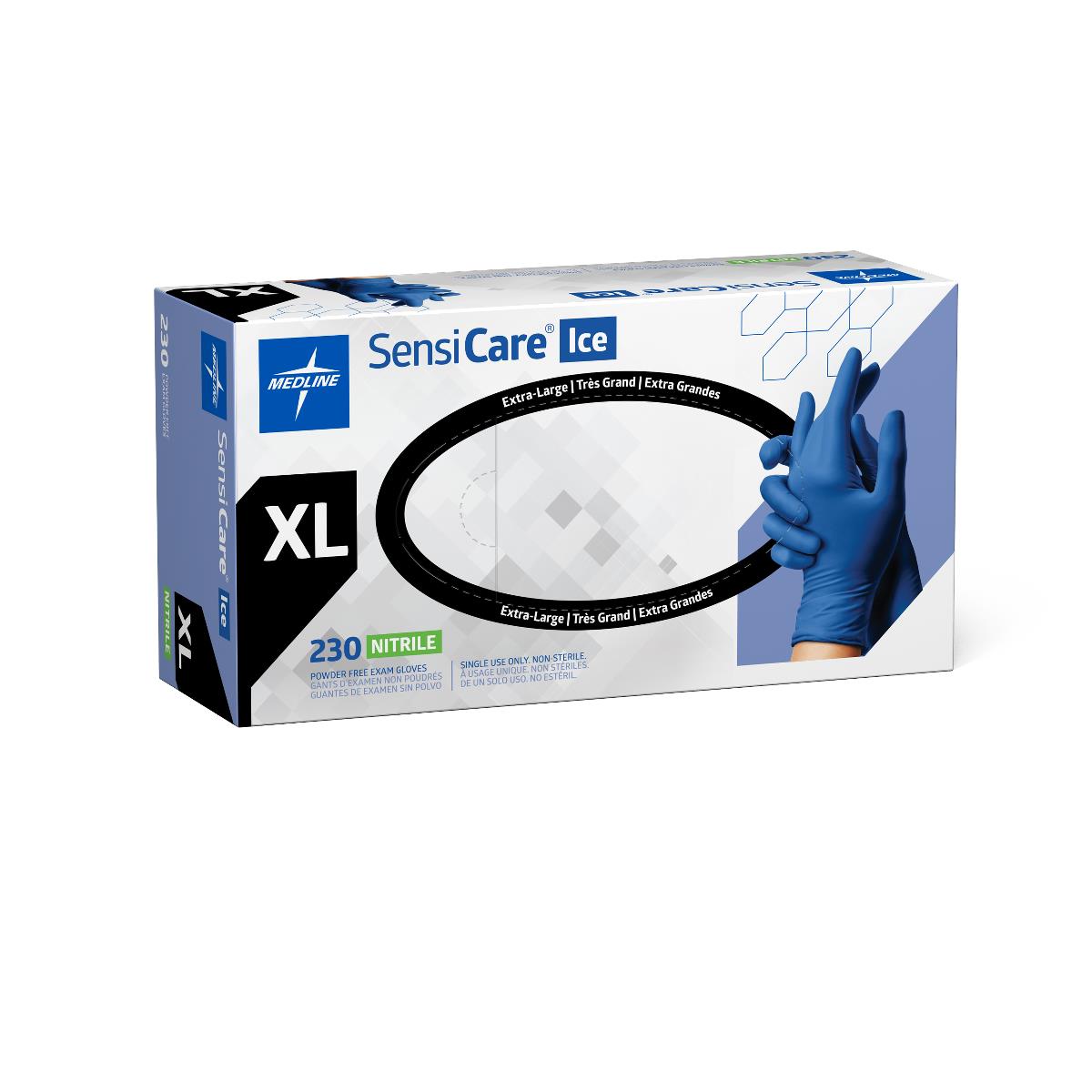 SensiCare Ice Blue Powder-Free Nitrile Exam Gloves