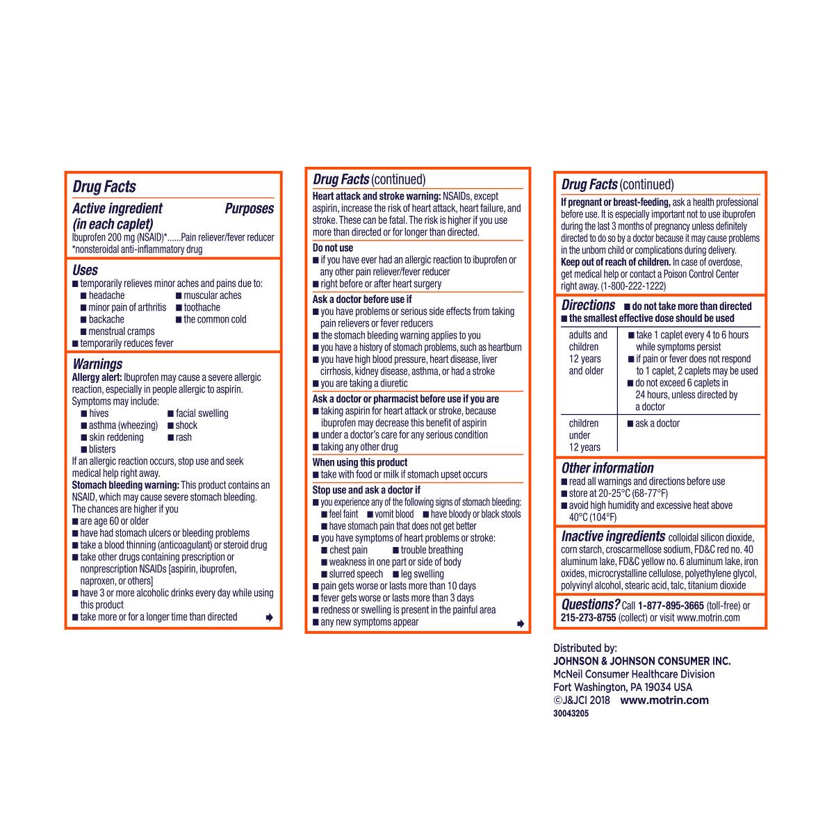 Motrin Ib Ibuprofen Pain Reliever - BeHope