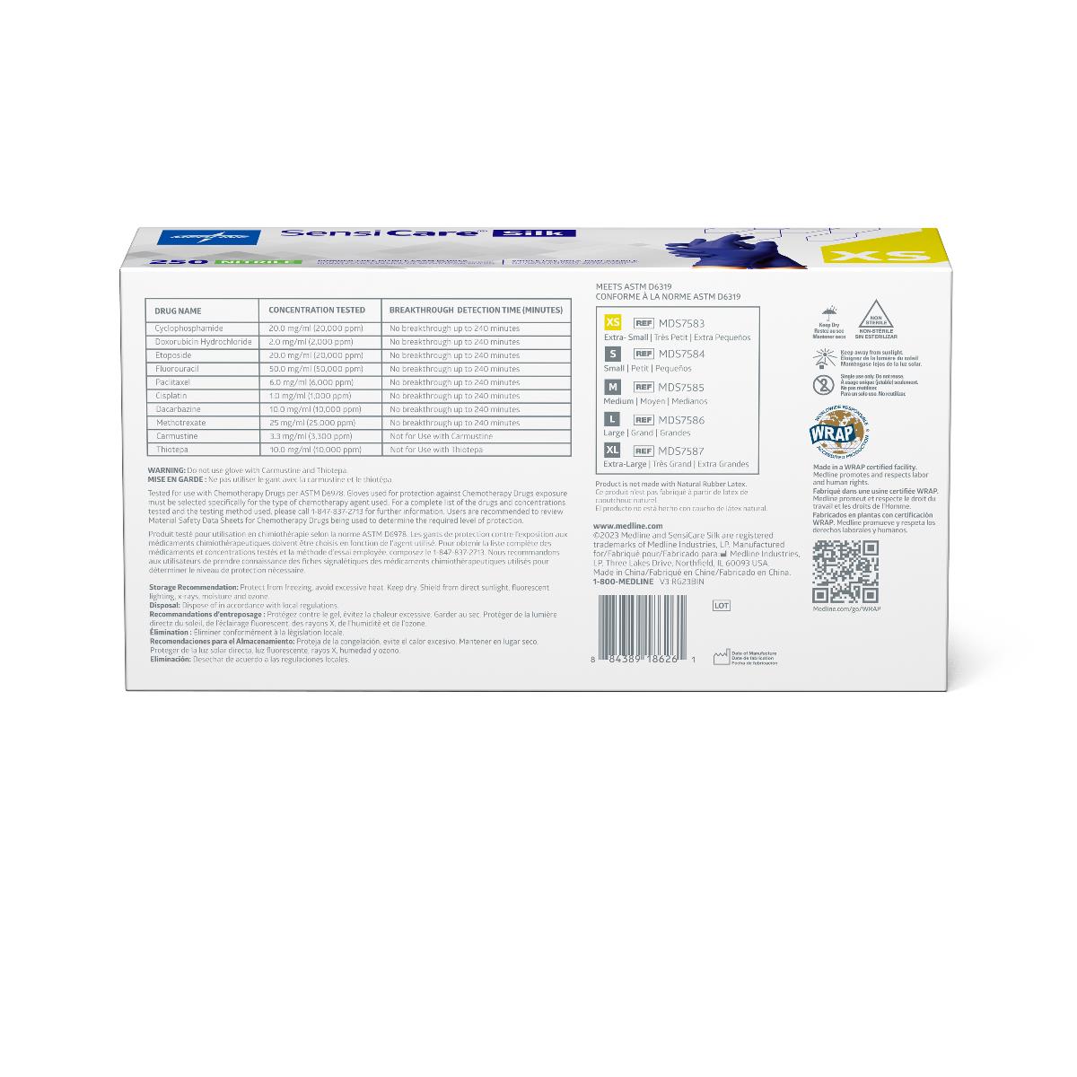 SensiCare Silk Powder-Free Nitrile Exam Gloves