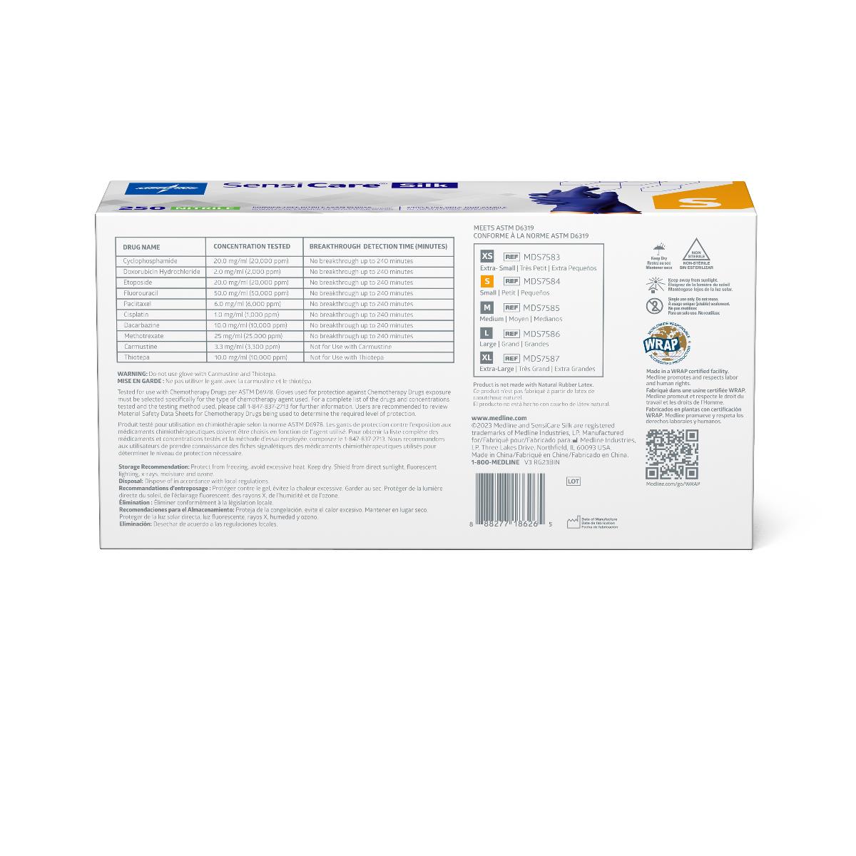 SensiCare Silk Powder-Free Nitrile Exam Gloves