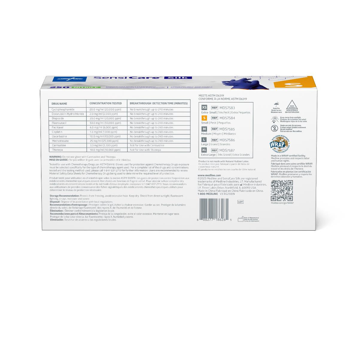 SensiCare Silk Powder-Free Nitrile Exam Gloves