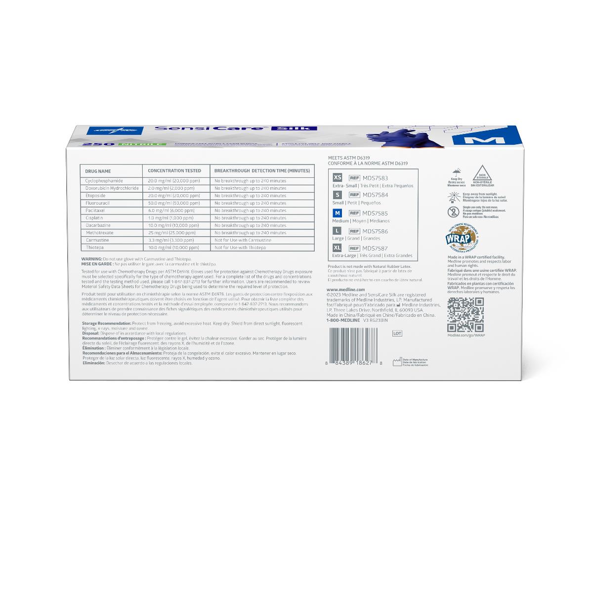 SensiCare Silk Powder-Free Nitrile Exam Gloves