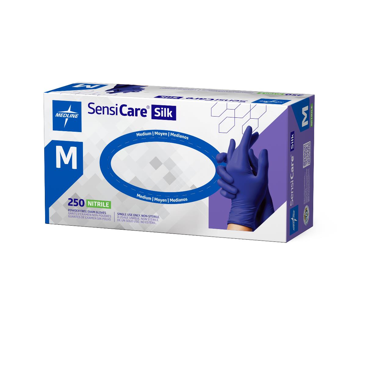 SensiCare Silk Powder-Free Nitrile Exam Gloves