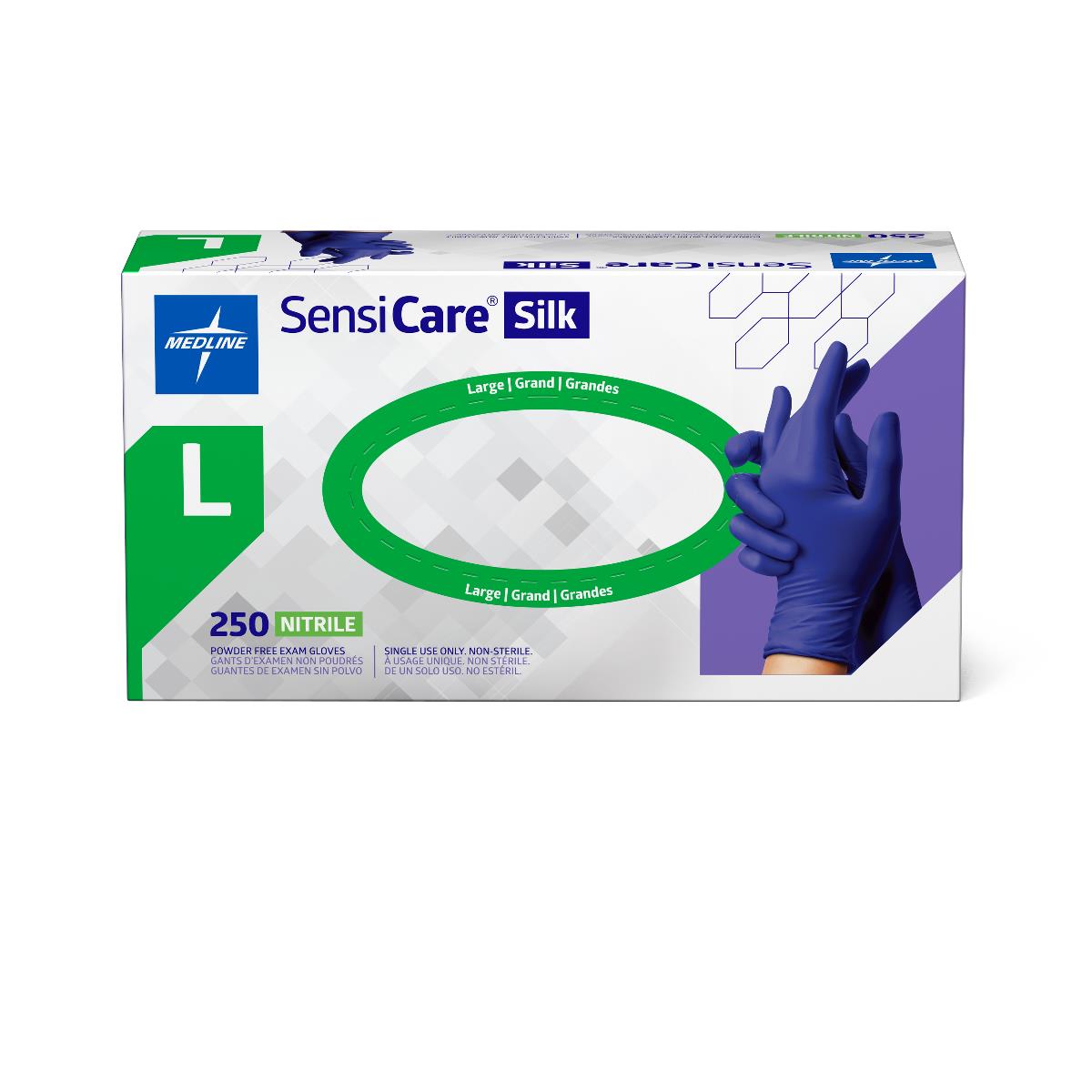 SensiCare Silk Powder-Free Nitrile Exam Gloves